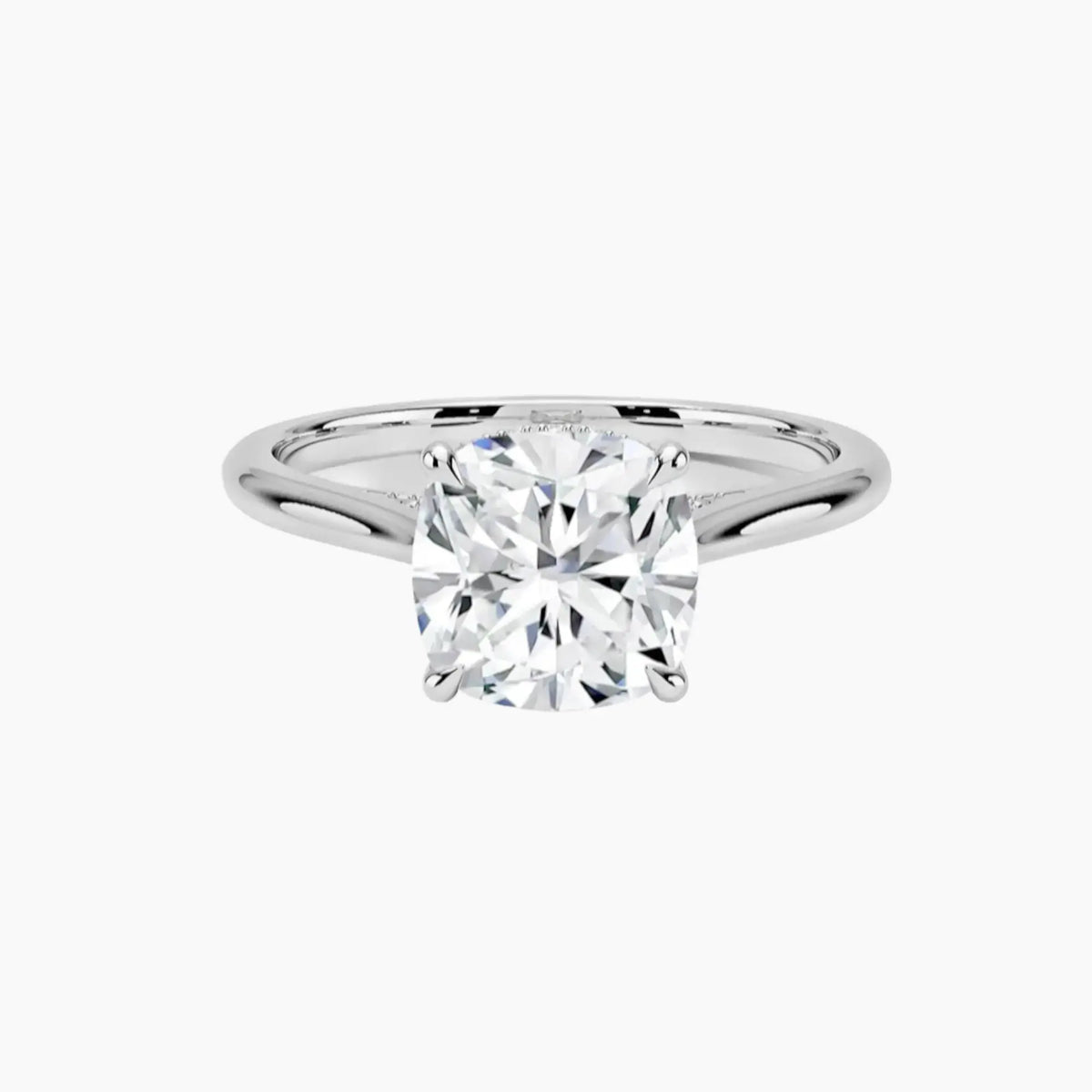 OBSER036 - Hestia Solitaire Cushion engagement ring setting view 1