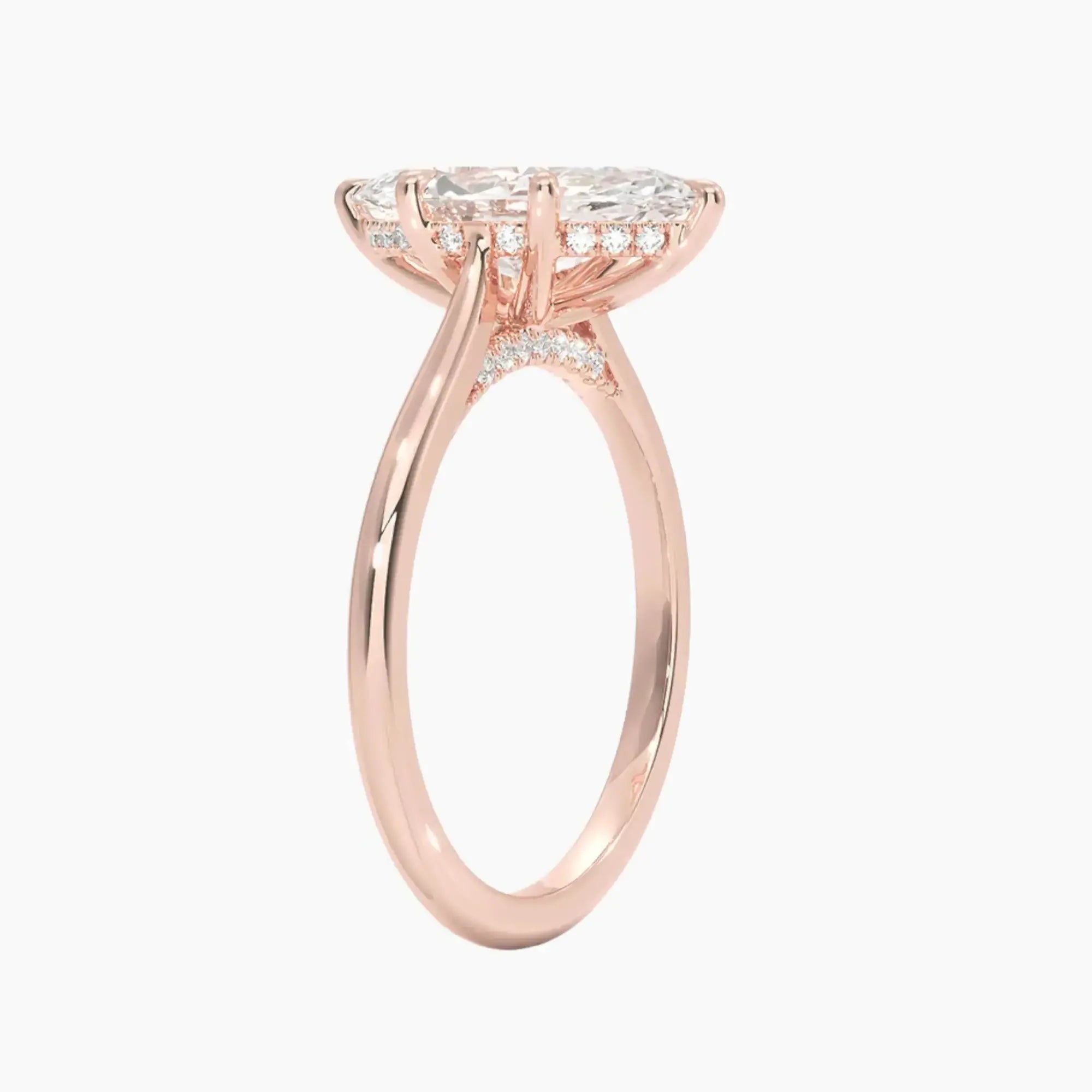 OBSER004 - Hestia Solitaire Marquise engagement ring setting view 5