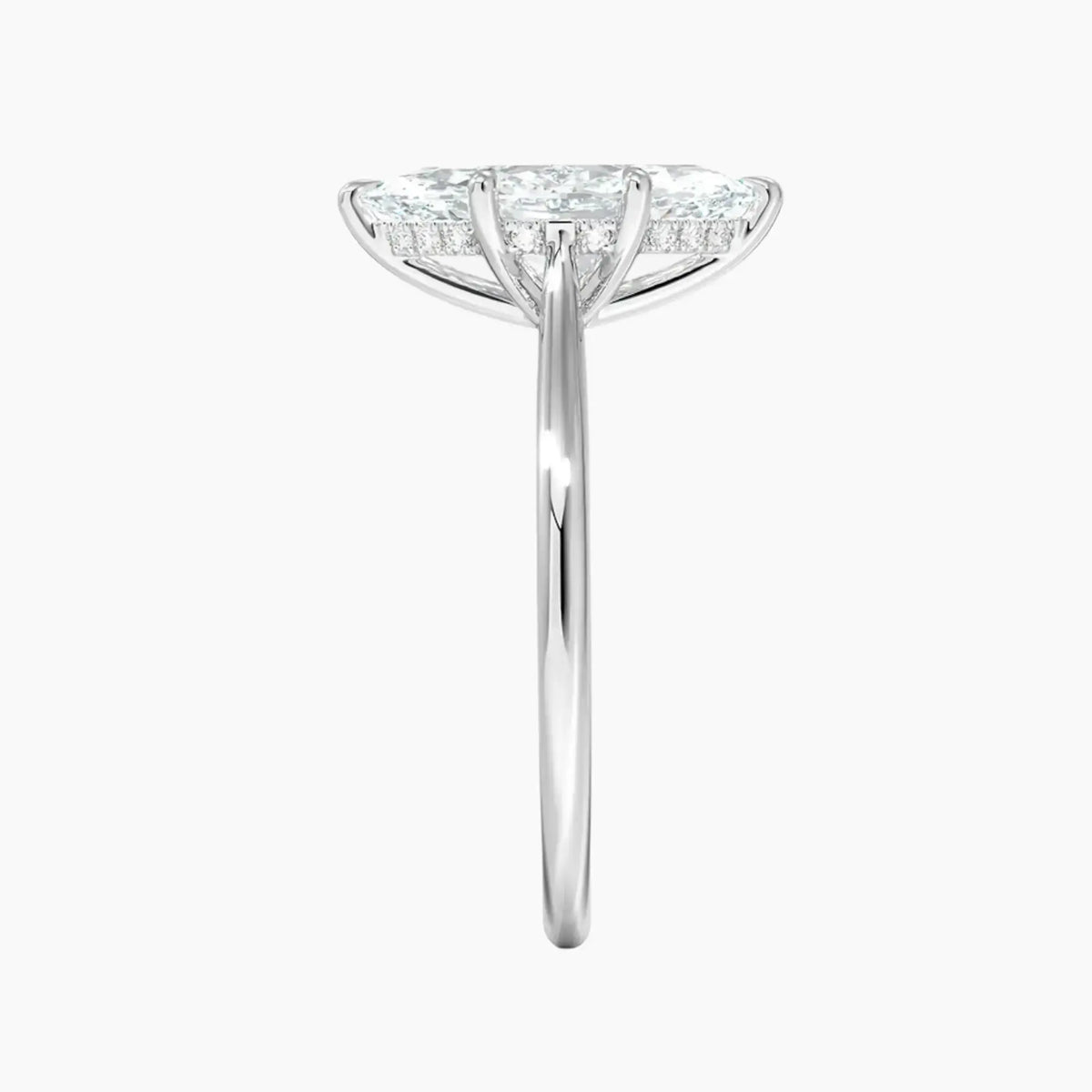OBSER004 - Hestia Solitaire Marquise engagement ring setting view 3