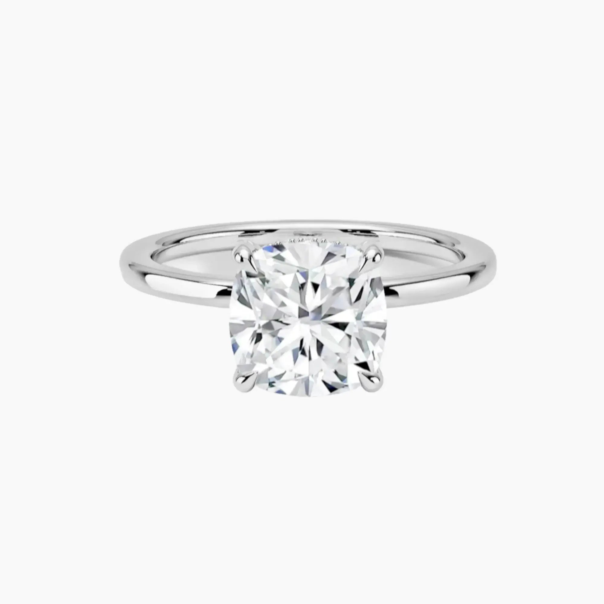 OBSER383 - Dahlia Solitaire Cushion engagement ring setting view 1