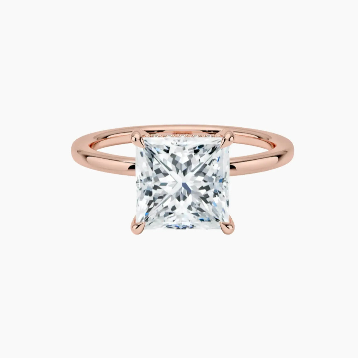 OBSER381 - Dahlia Solitaire Princess engagement ring setting view 4