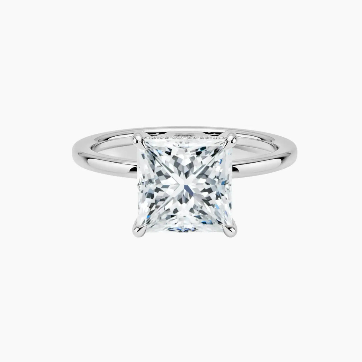 OBSER381 - Dahlia Solitaire Princess engagement ring setting view 1