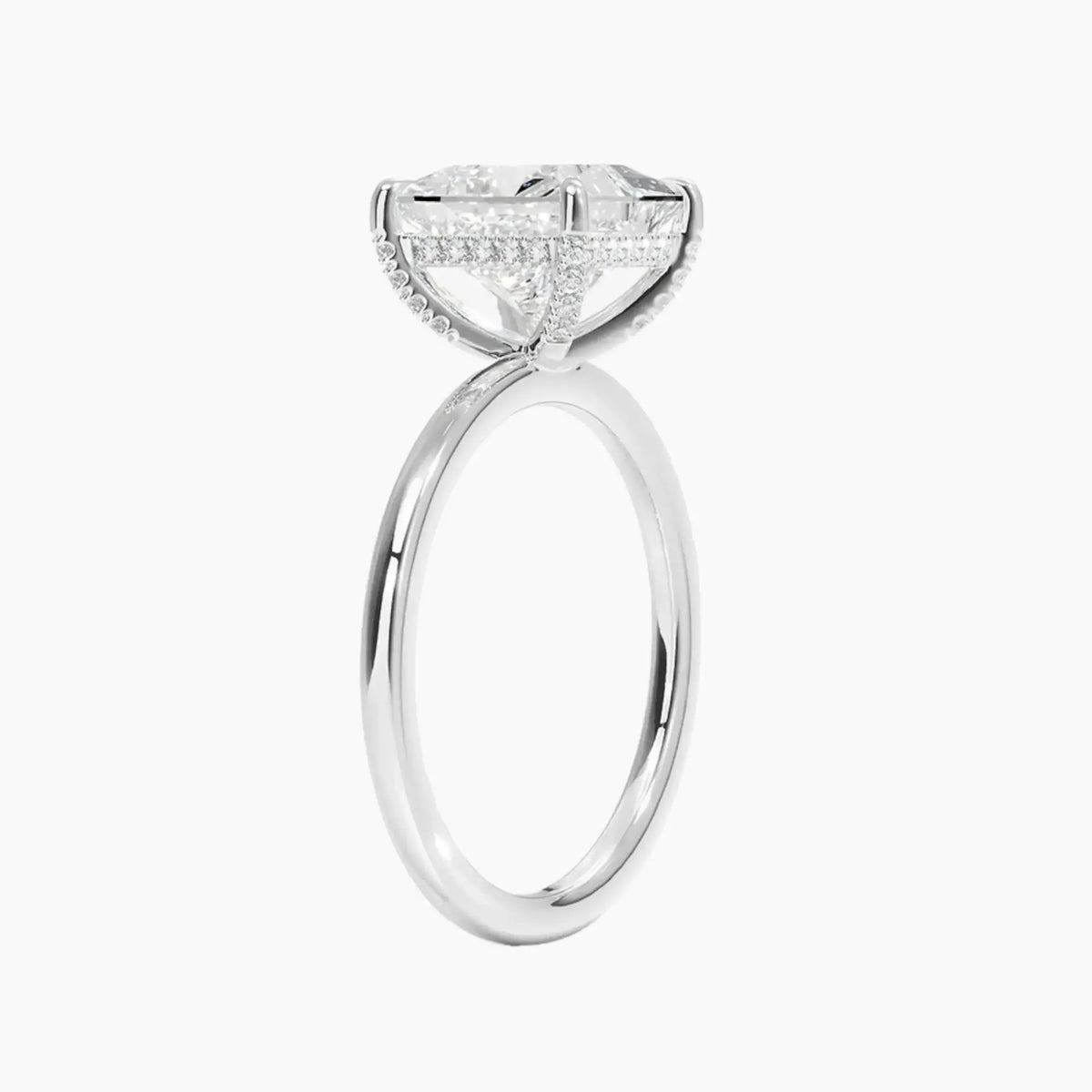 OBSER381 - Dahlia Solitaire Princess engagement ring setting view 2