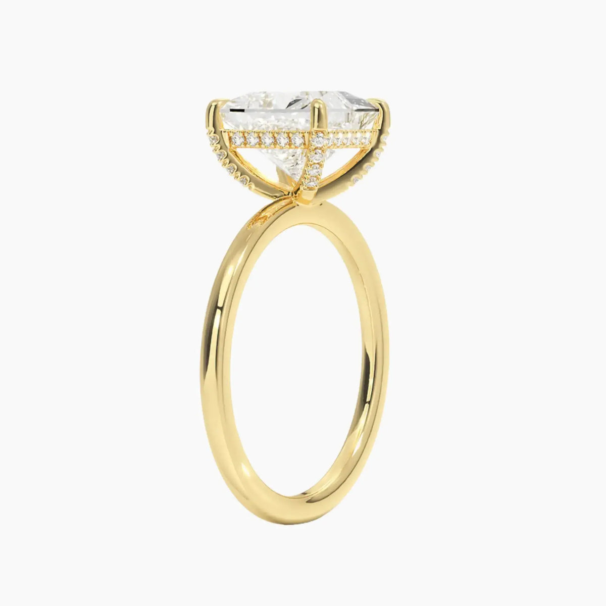 OBSER381 - Dahlia Solitaire Princess engagement ring setting view 8