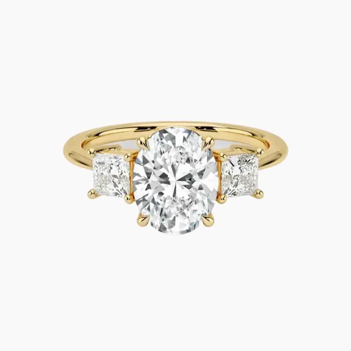 OBSER540 - Vespera Three Stone Oval engagement ring setting view 7
