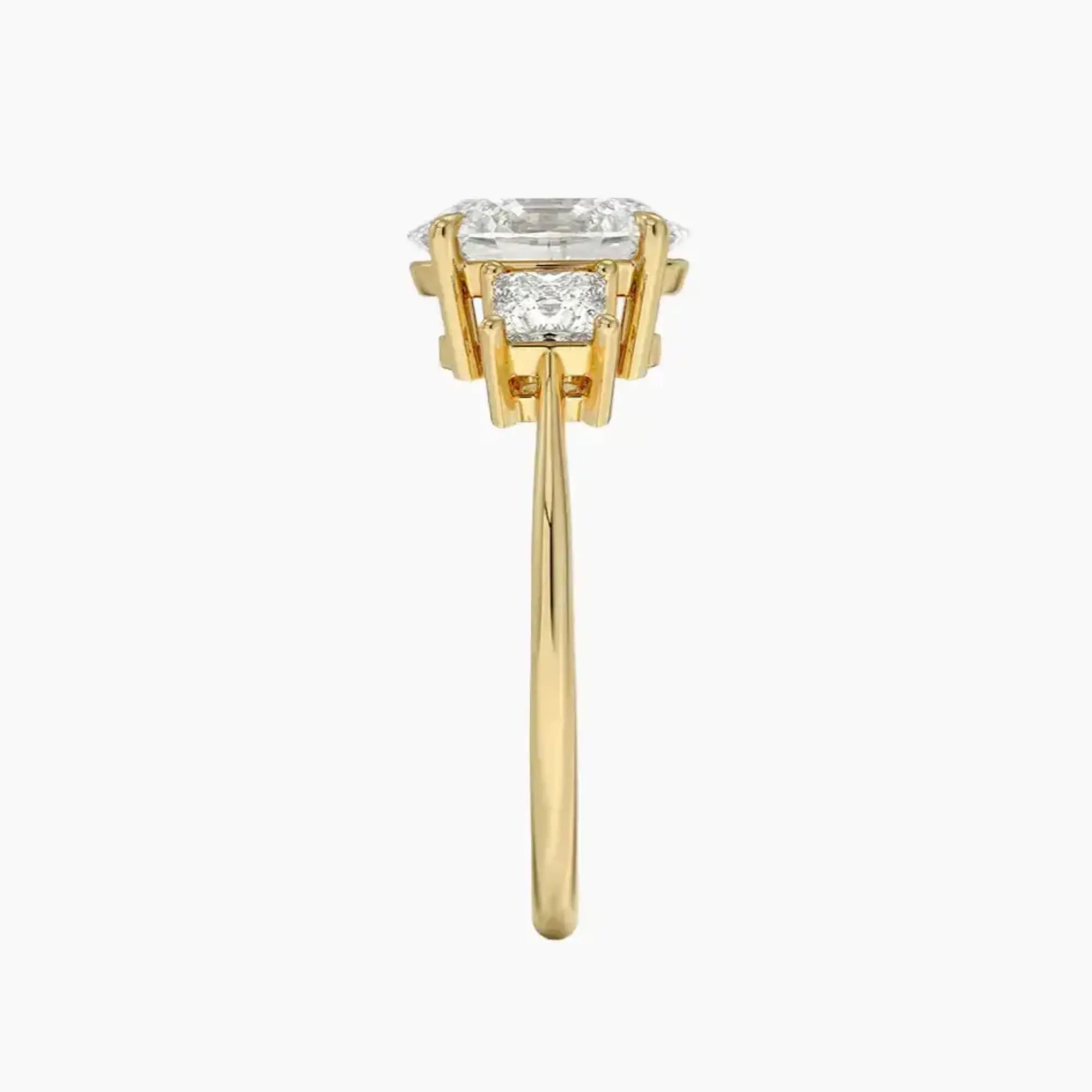 OBSER540 - Vespera Three Stone Oval engagement ring setting view 9