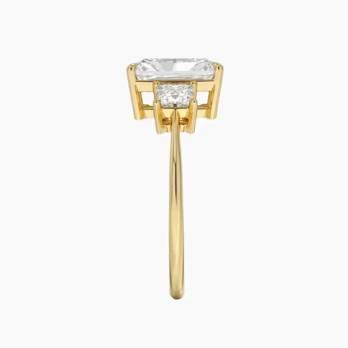 OBSER533 - Vespera Three Stone Radiant engagement ring setting view 9