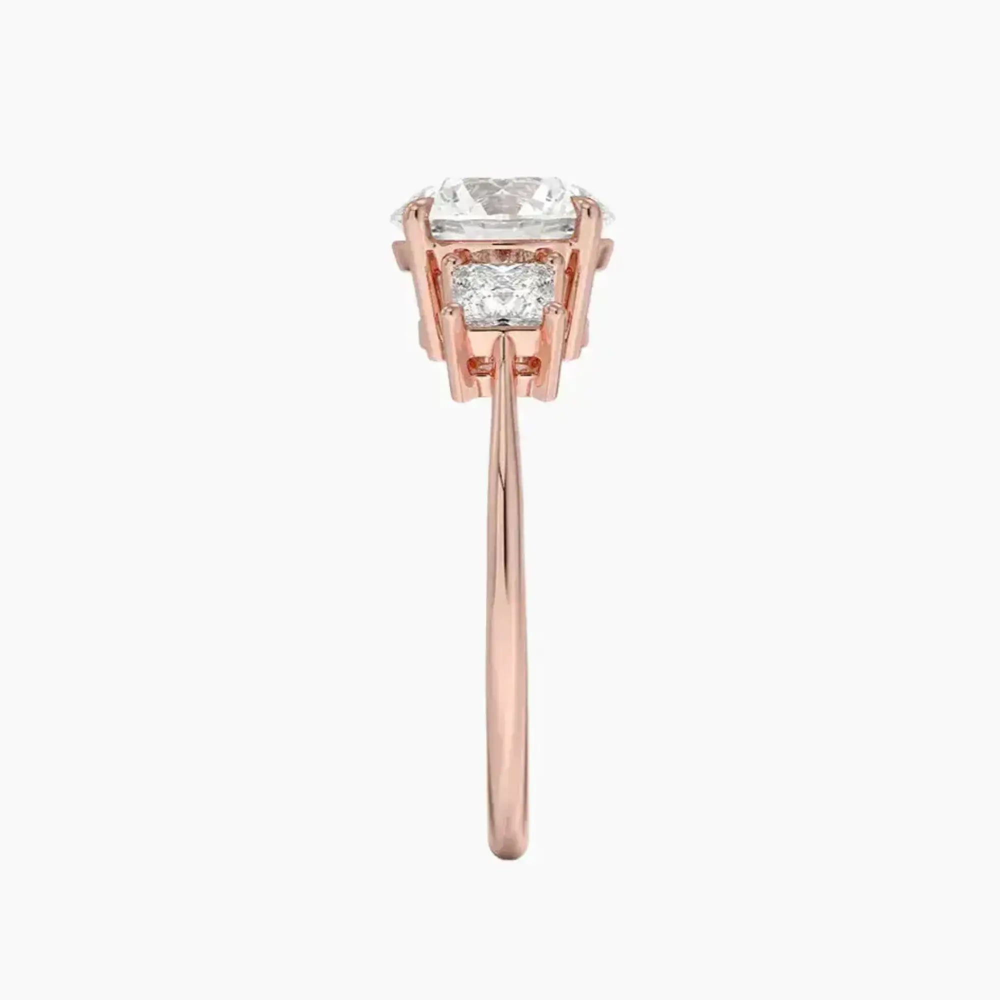 OBSER541 - Vespera Three Stone Round engagement ring setting view 6