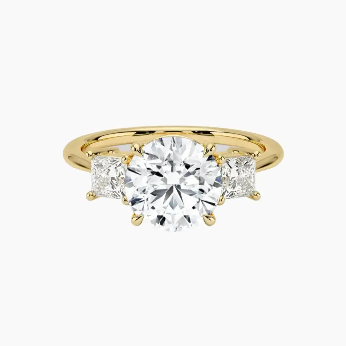 OBSER541 - Vespera Three Stone Round engagement ring setting view 7