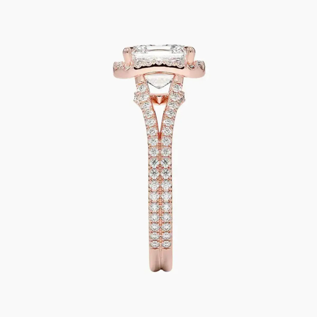 OBSER467 - Zephyrine Halo Asscher engagement ring setting view 6