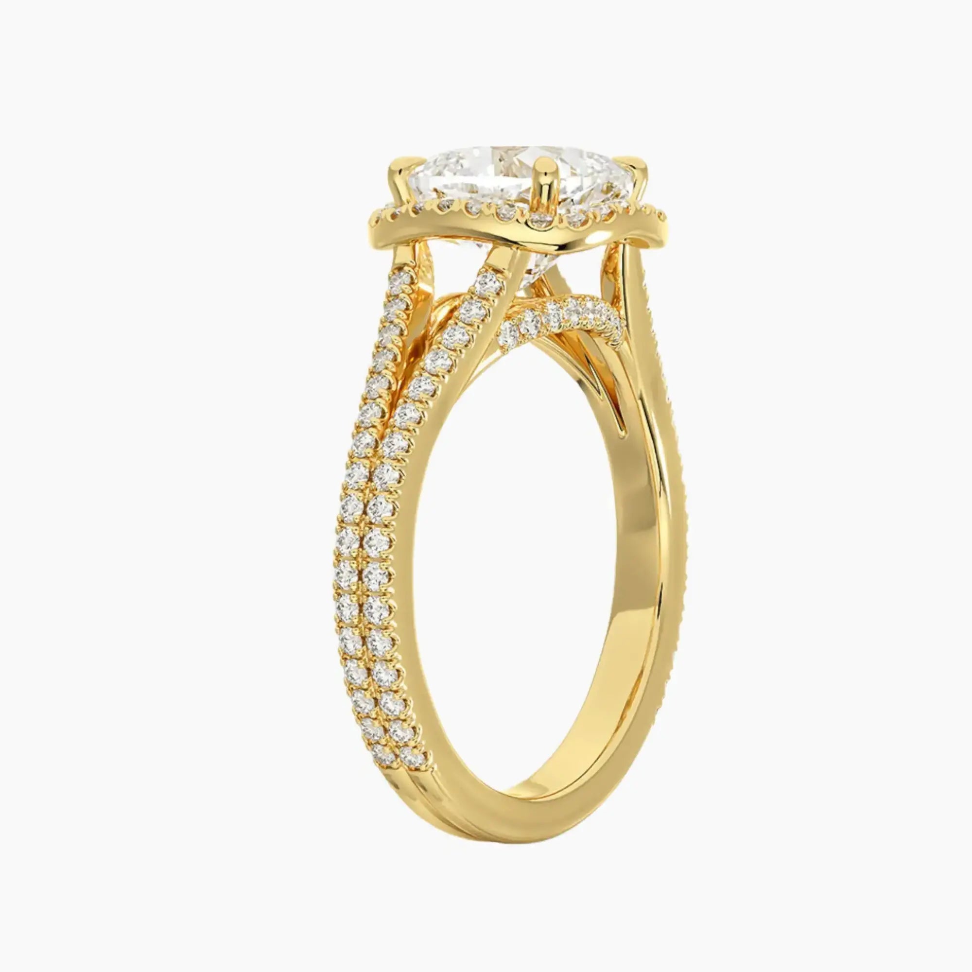 OBSER225 - Zephyrine Halo Cushion engagement ring setting view 8