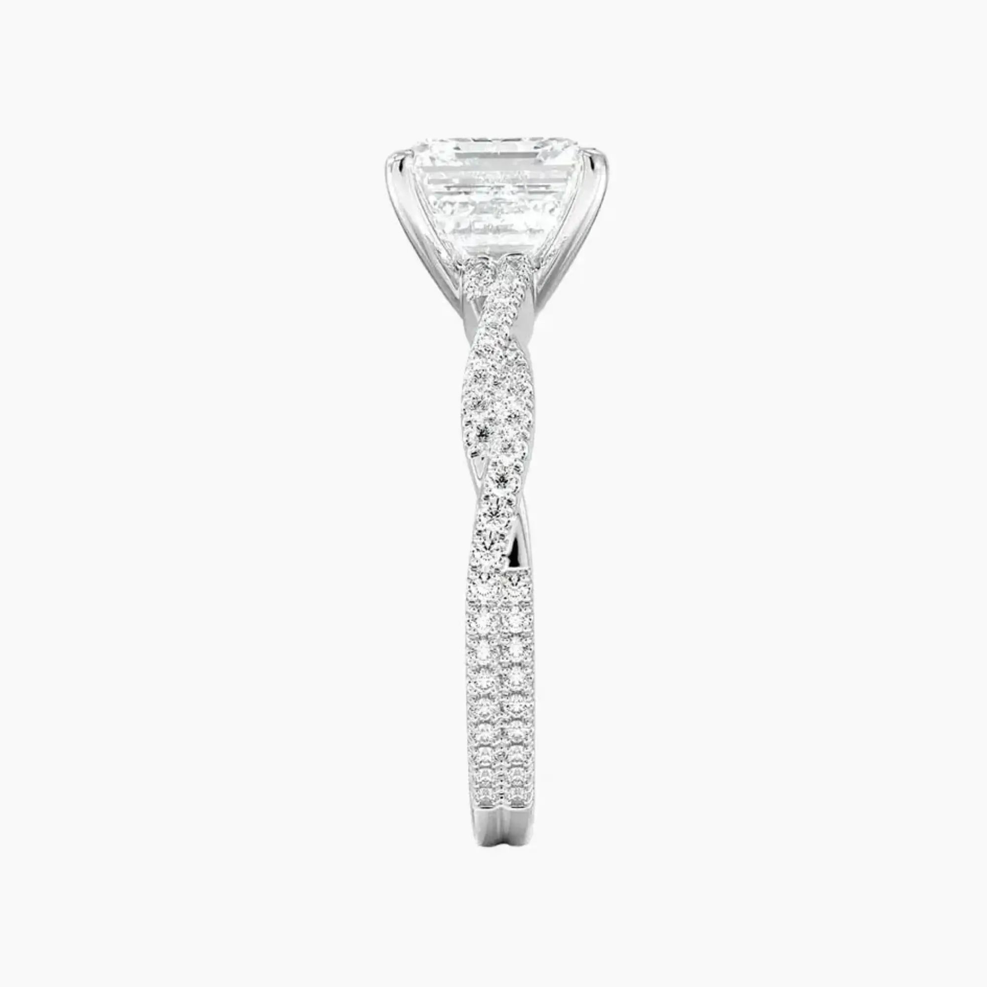 OBSER351 - Cassia Solitaire Asscher engagement ring setting view 3