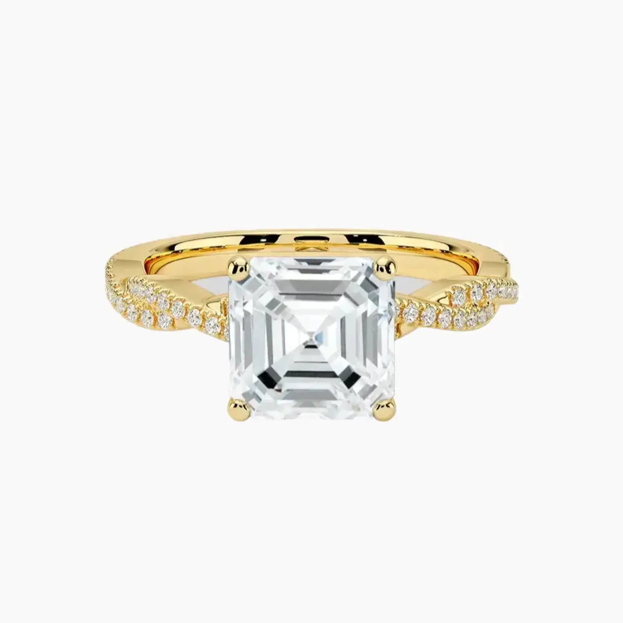 OBSER351 - Cassia Solitaire Asscher engagement ring setting view 7