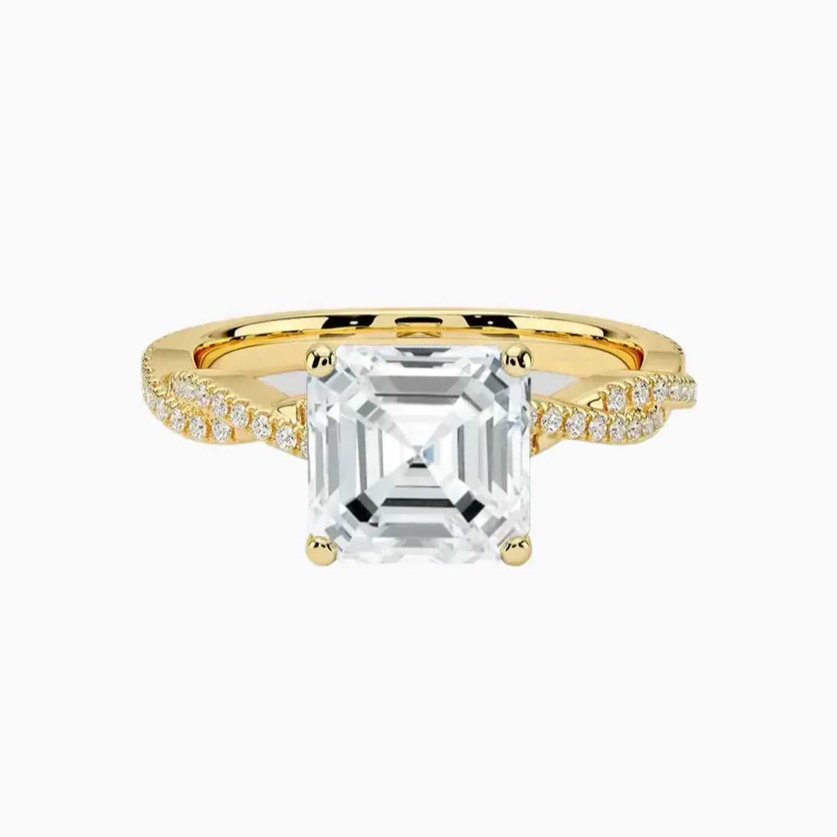 OBSER351 - Cassia Solitaire Asscher engagement ring setting view 7