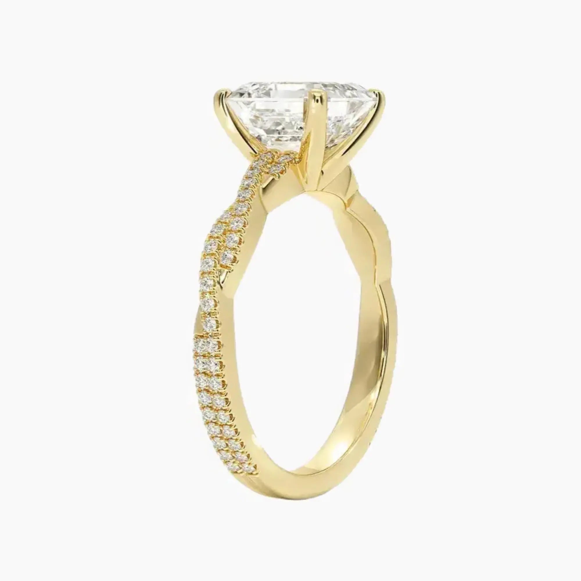 OBSER351 - Cassia Solitaire Asscher engagement ring setting view 8