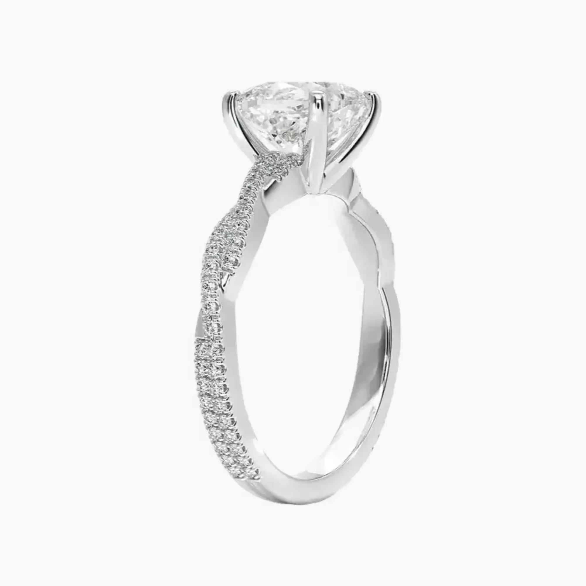 OBSER363 - Briar Solitaire Cushion engagement ring setting view 2