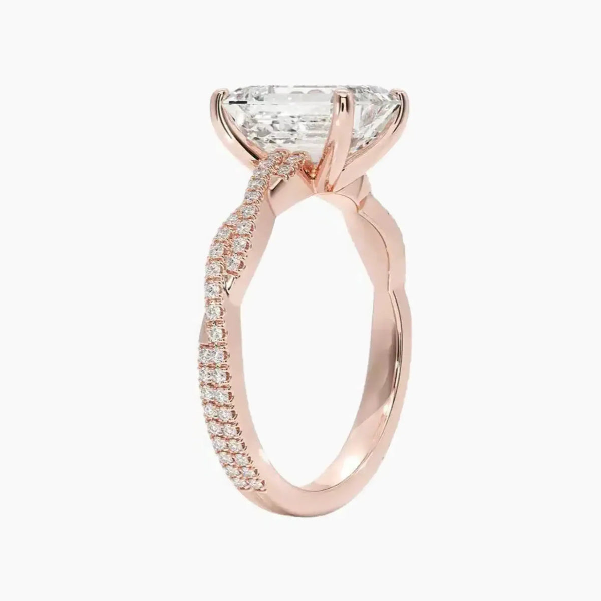 OBSER361 - Briar Solitaire Emerald engagement ring setting view 5