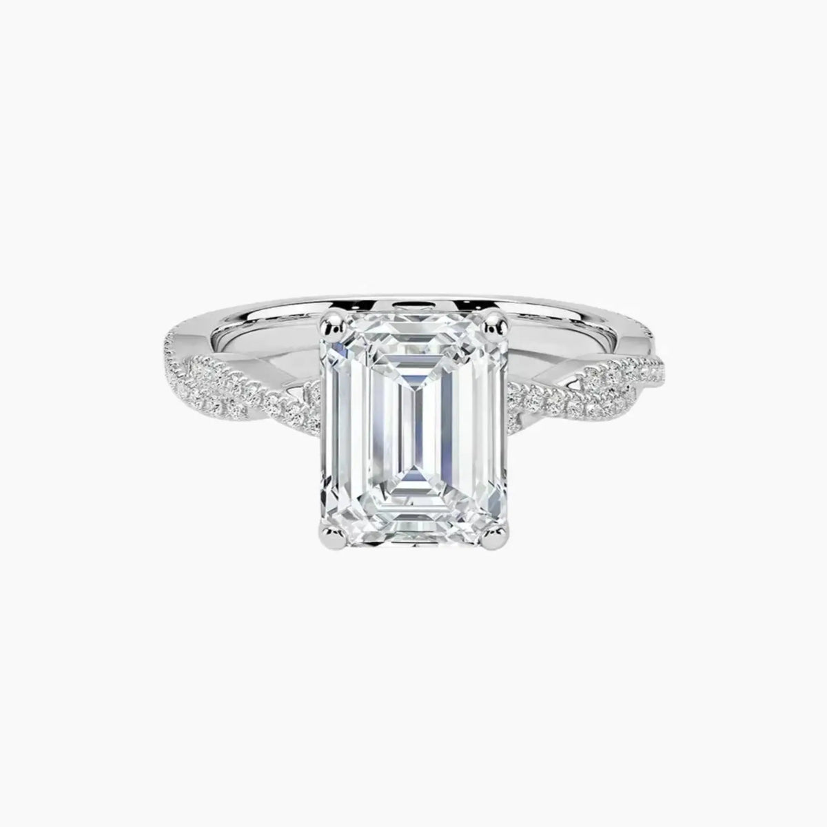 OBSER361 - Briar Solitaire Emerald engagement ring setting view 1