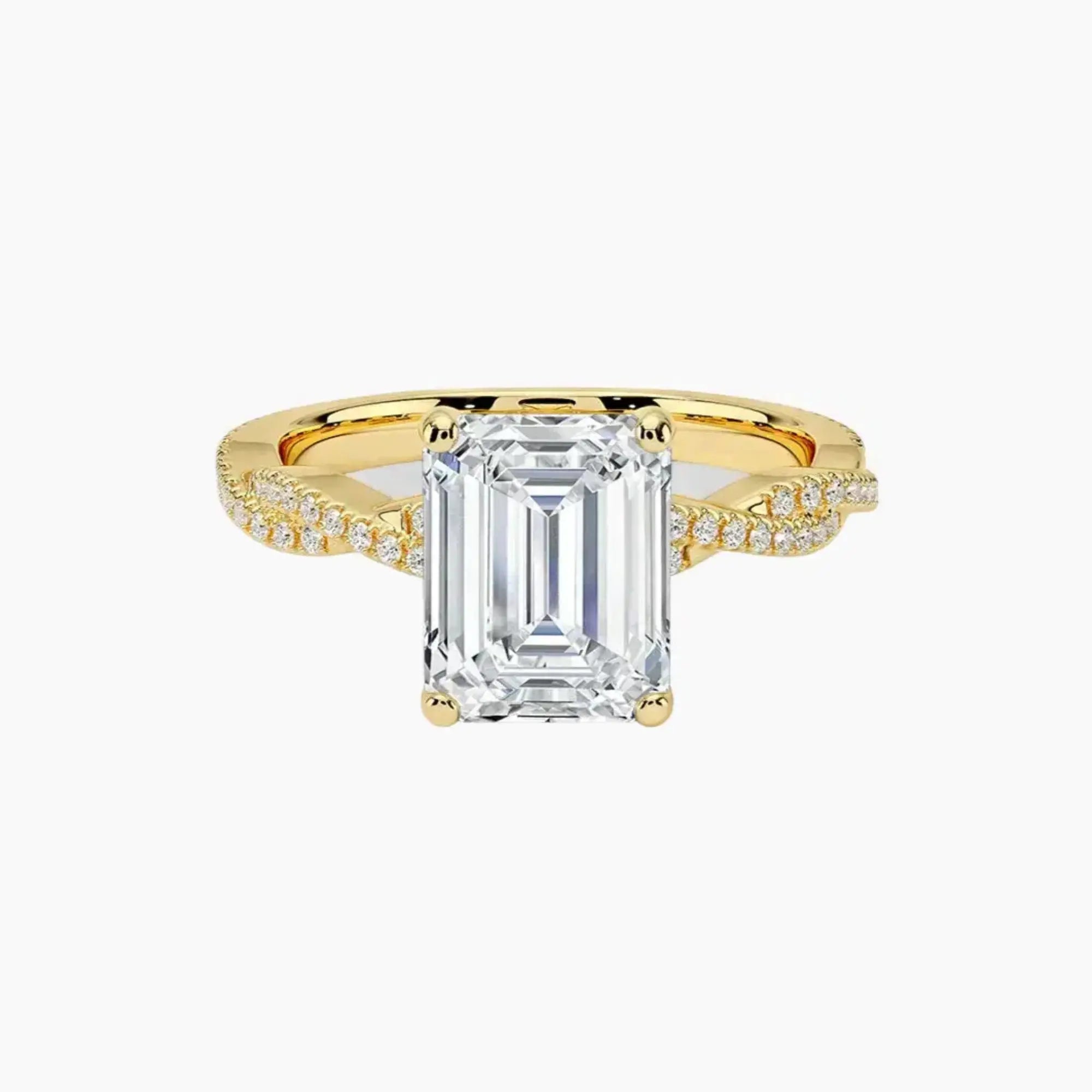 OBSER361 - Briar Solitaire Emerald engagement ring setting view 7
