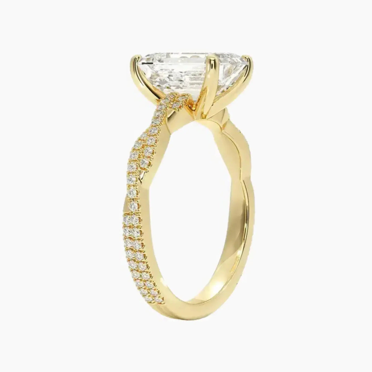 OBSER361 - Briar Solitaire Emerald engagement ring setting view 8