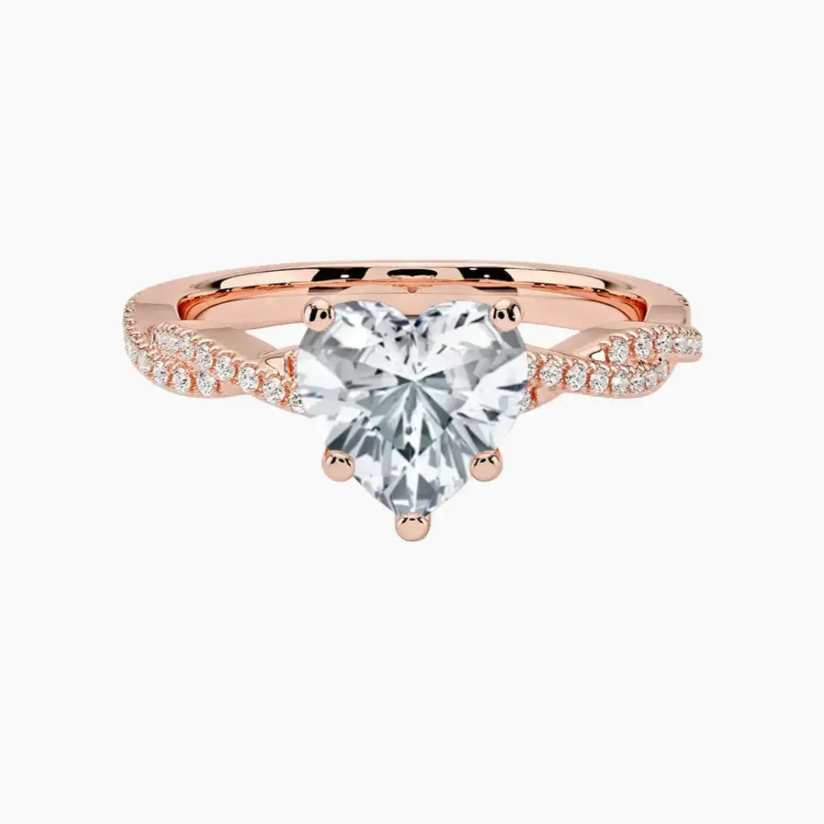 OBSER359 - Briar Solitaire Heart engagement ring setting view 4