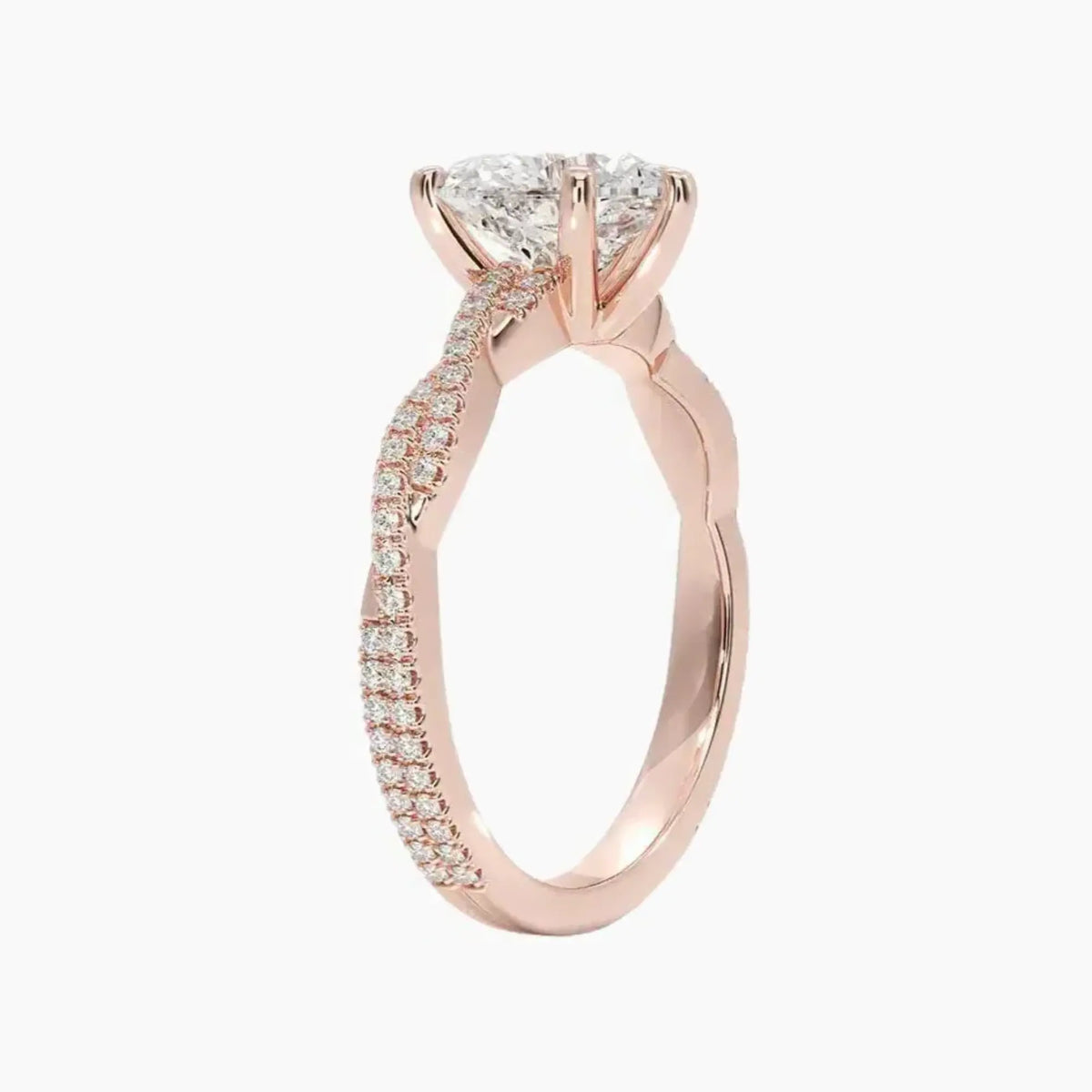 OBSER359 - Briar Solitaire Heart engagement ring setting view 5