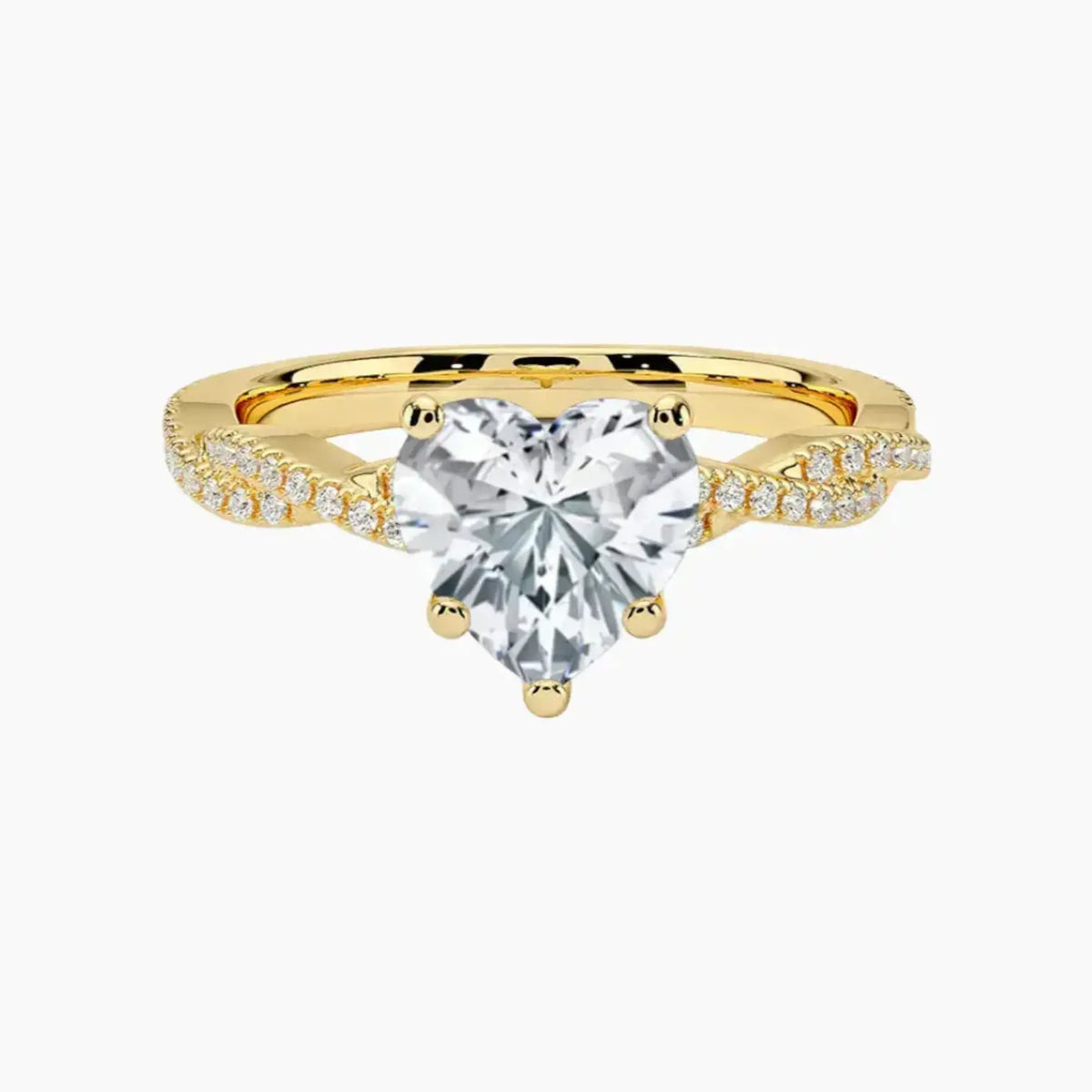 OBSER359 - Briar Solitaire Heart engagement ring setting view 7