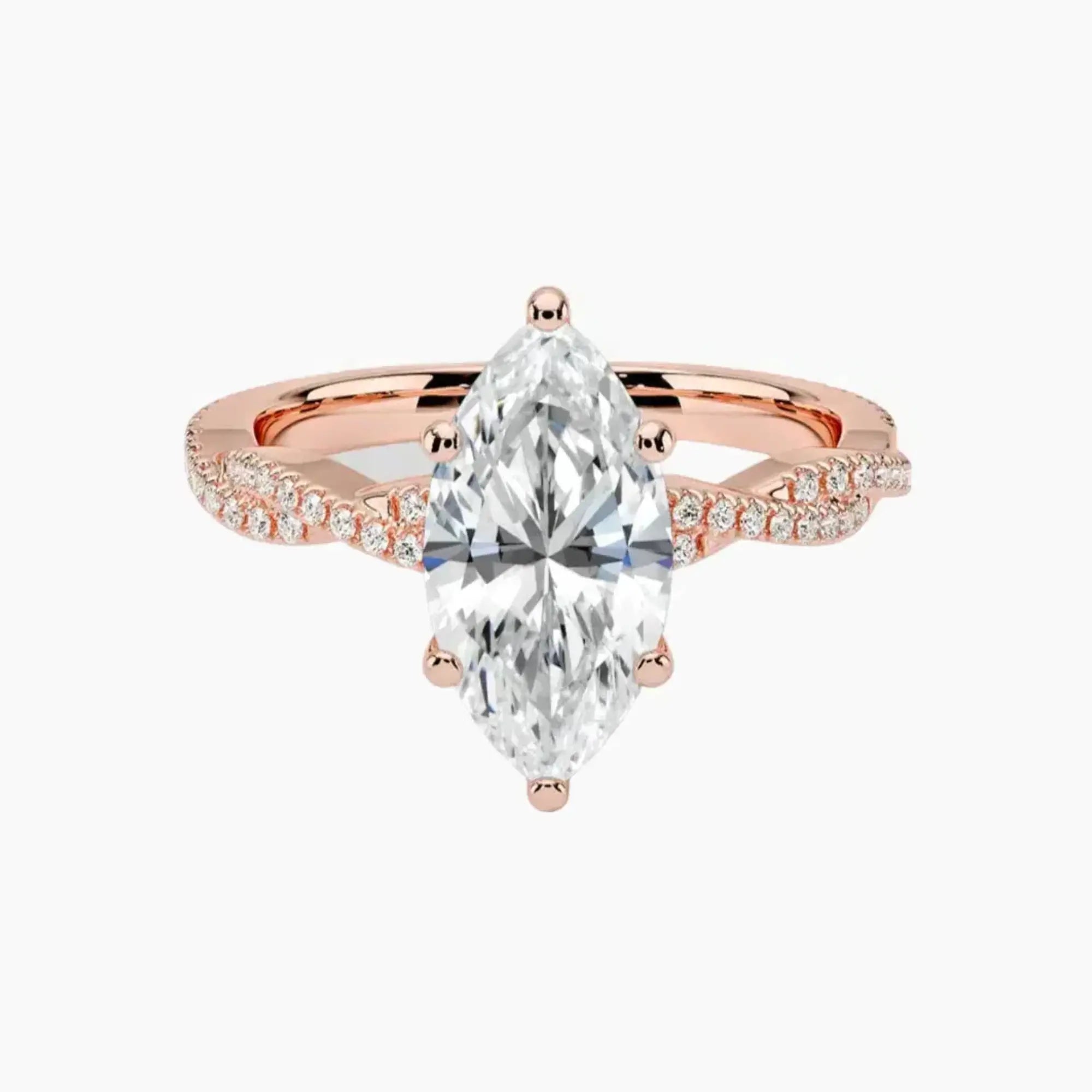 OBSER352 - Cassia Solitaire Marquise engagement ring setting view 4