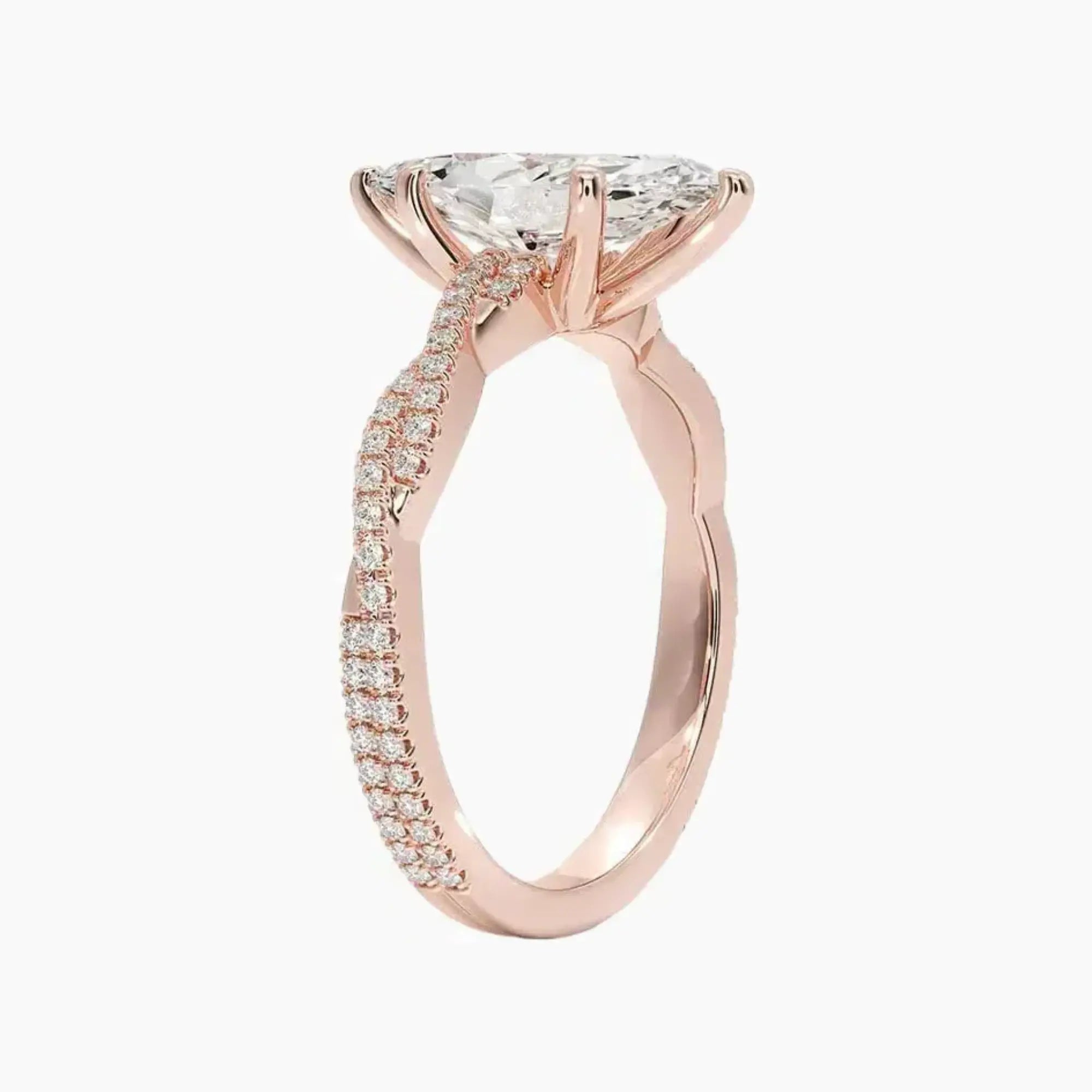 OBSER352 - Cassia Solitaire Marquise engagement ring setting view 5