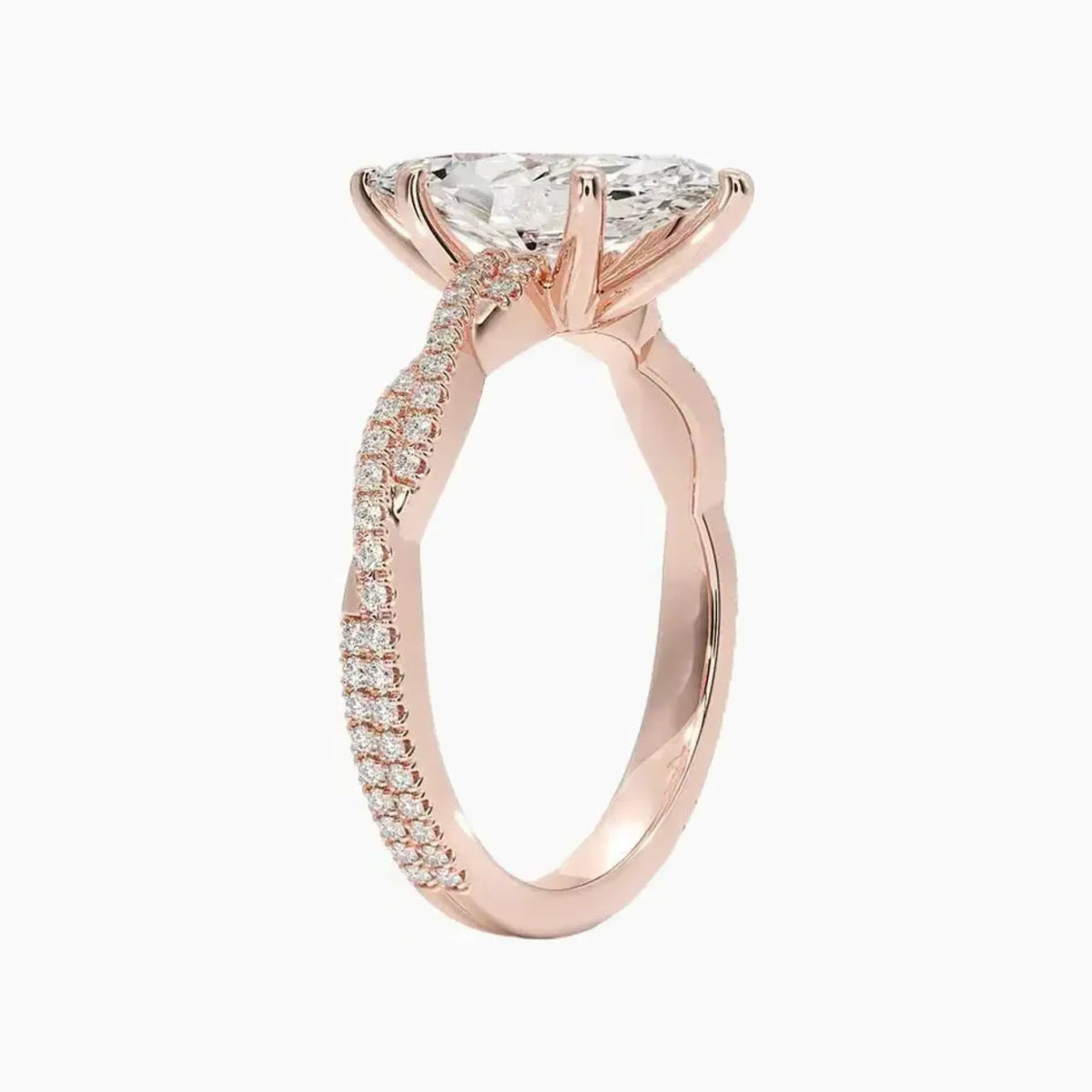 OBSER352 - Cassia Solitaire Marquise engagement ring setting view 5
