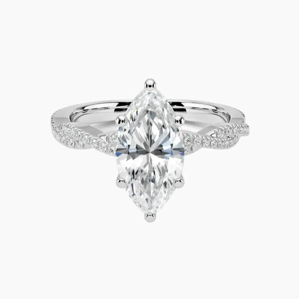 OBSER151 - Briar Solitaire Marquise engagement ring setting view 1