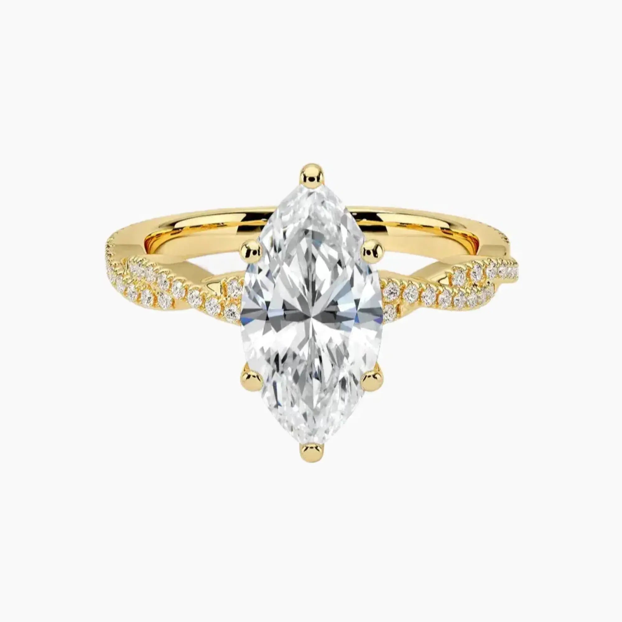 OBSER352 - Cassia Solitaire Marquise engagement ring setting view 7