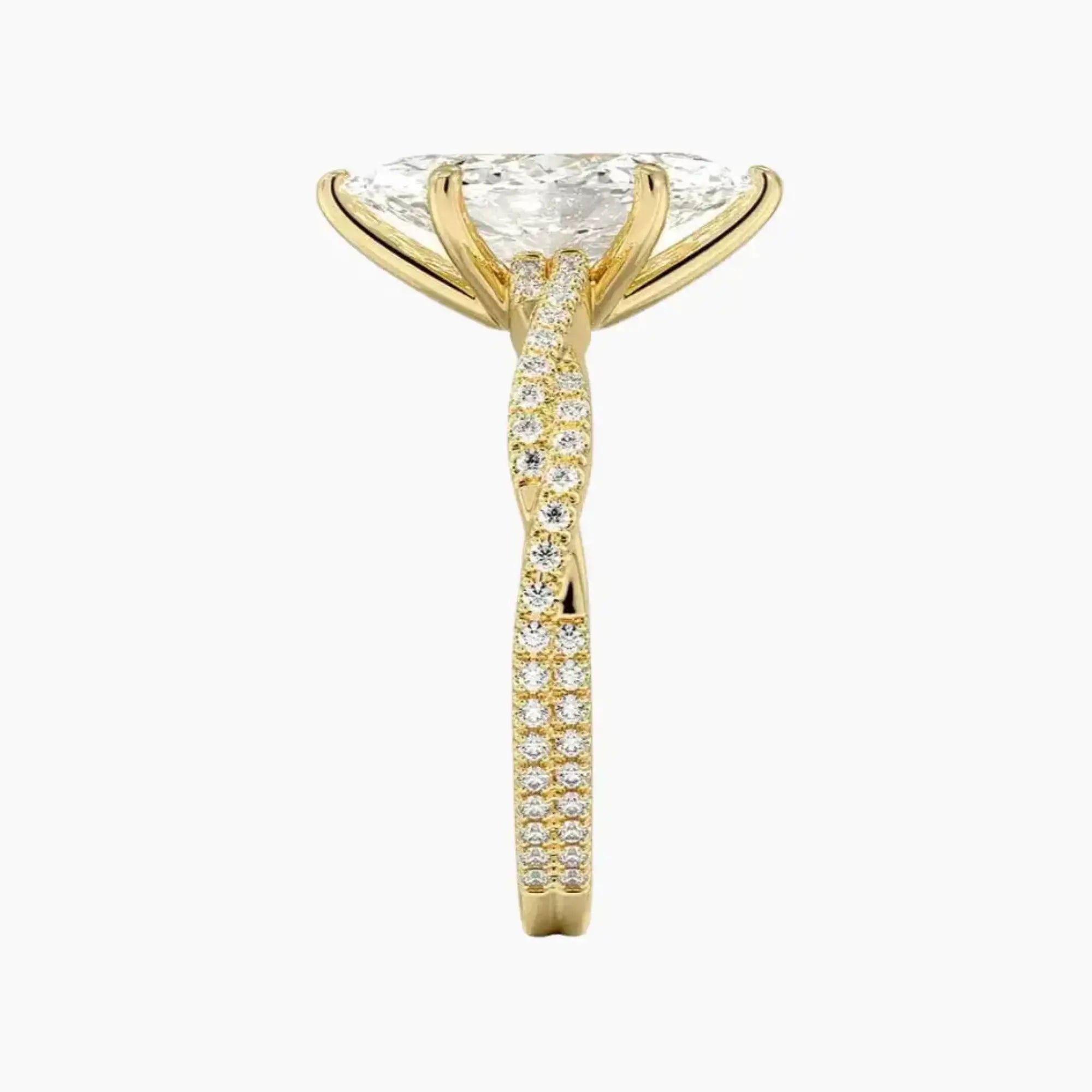 OBSER352 - Cassia Solitaire Marquise engagement ring setting view 9