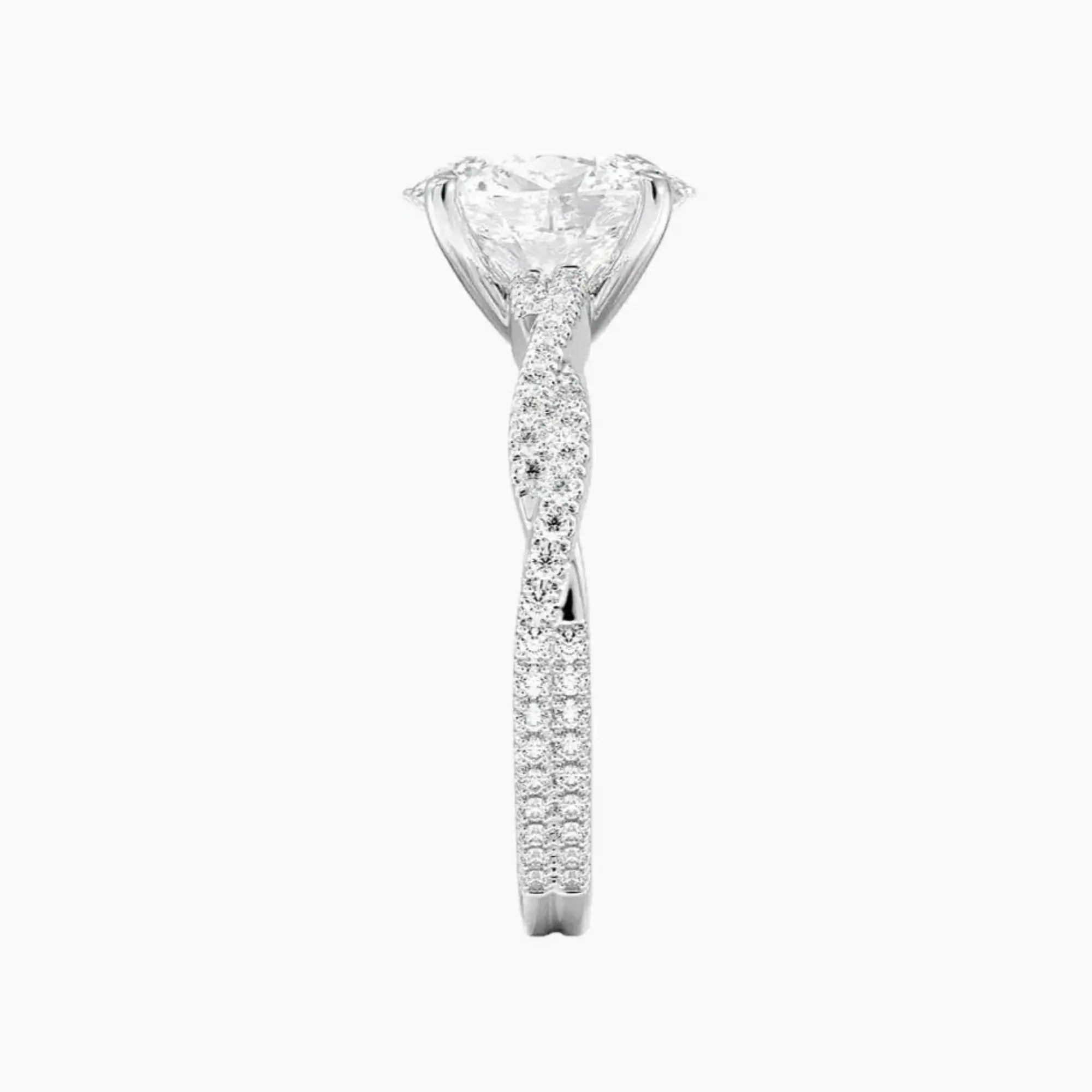 OBSER357 - Cassia Solitaire Oval engagement ring setting view 3