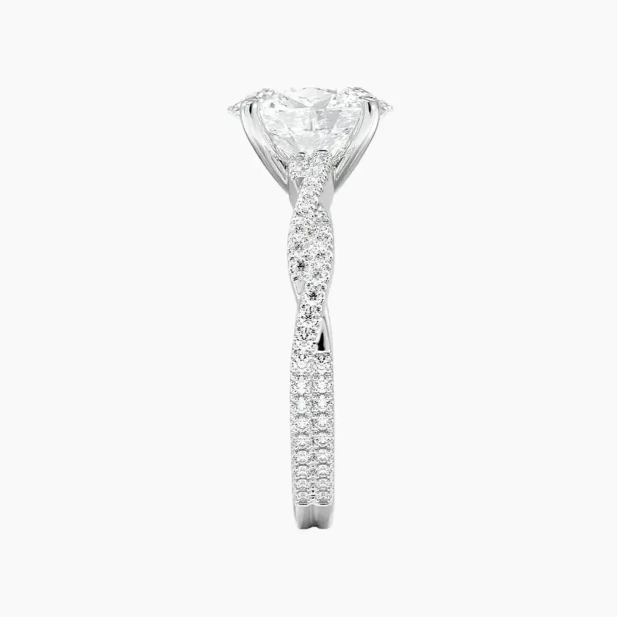 OBSER357 - Cassia Solitaire Oval engagement ring setting view 3