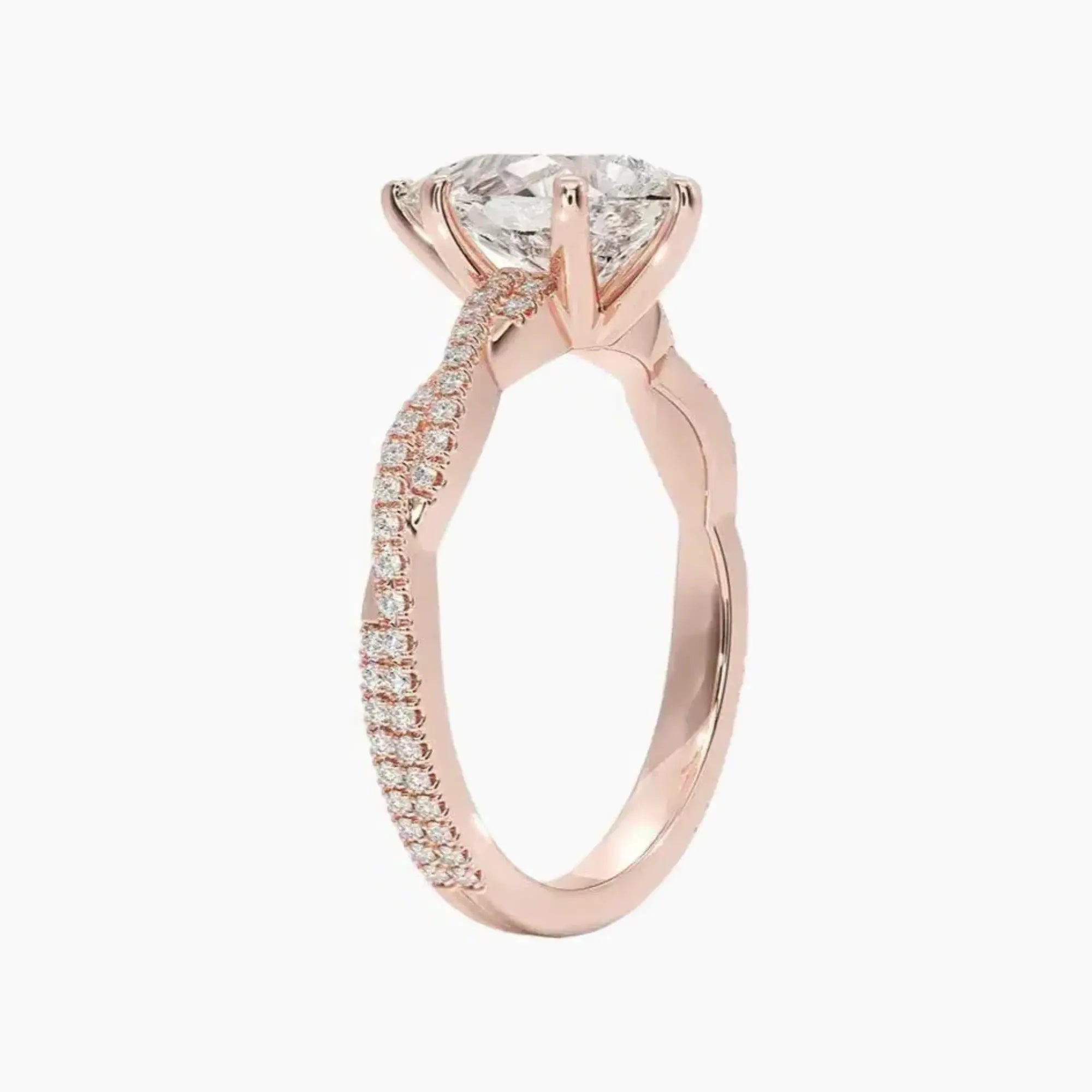 OBSER362 - Briar Solitaire Pear engagement ring setting view 5