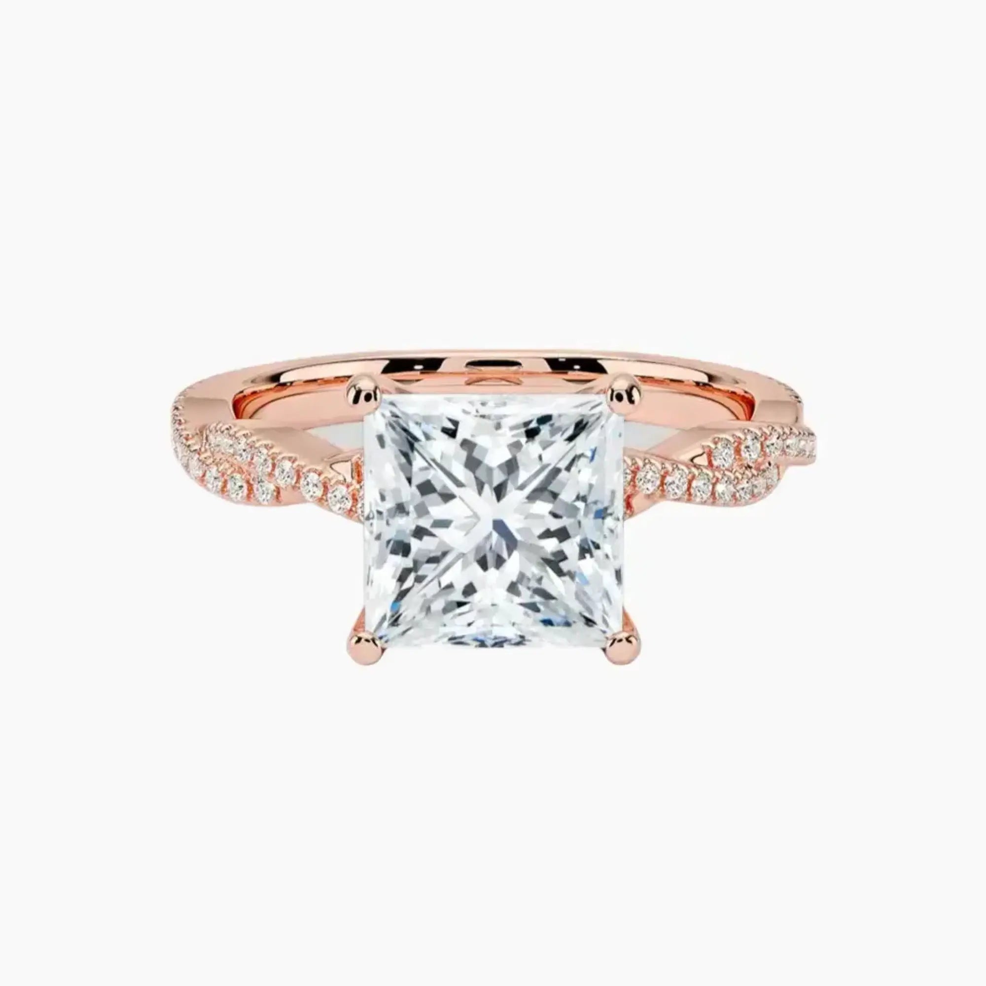 OBSER095 - Briar Solitaire Princess engagement ring setting view 4