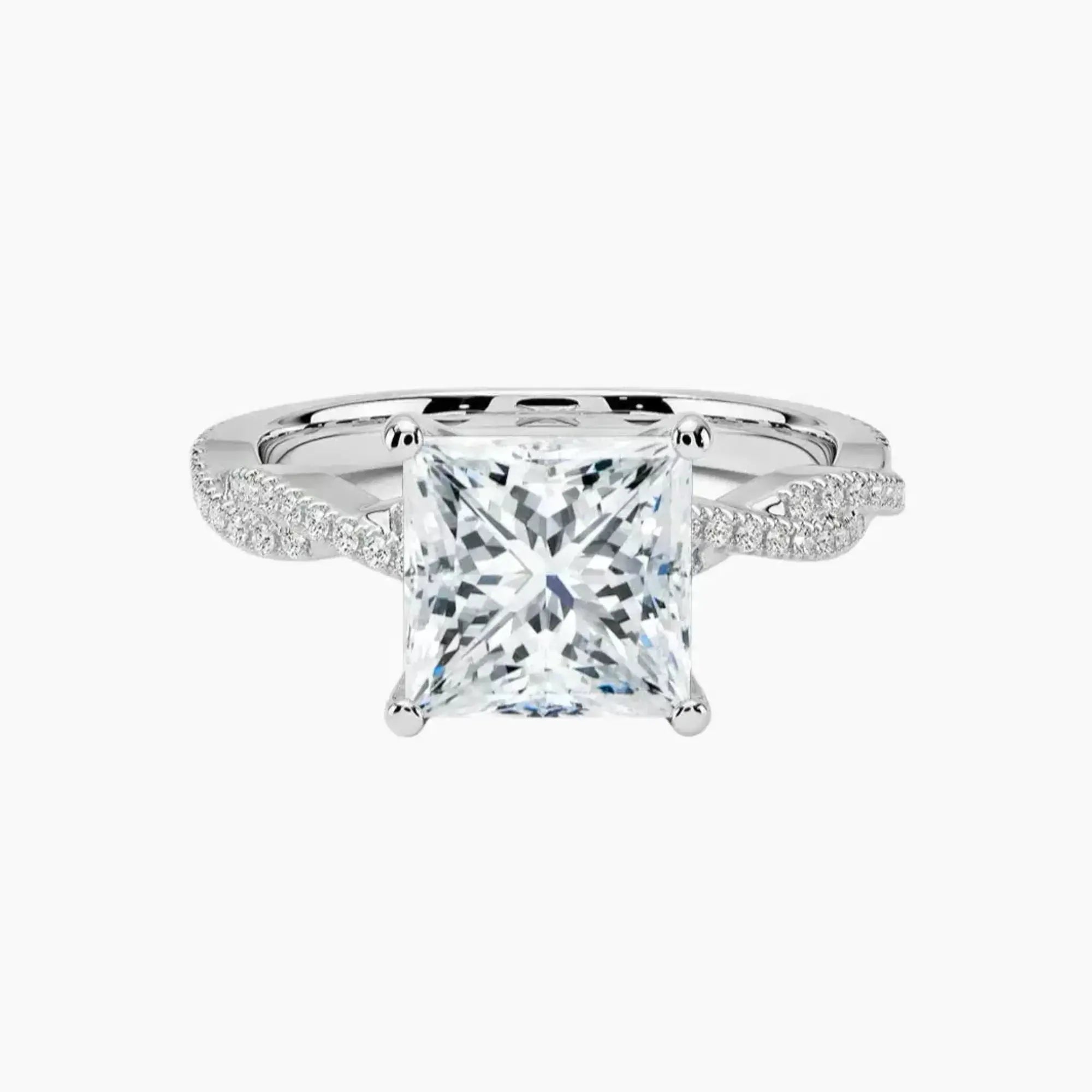 OBSER095 - Briar Solitaire Princess engagement ring setting view 1