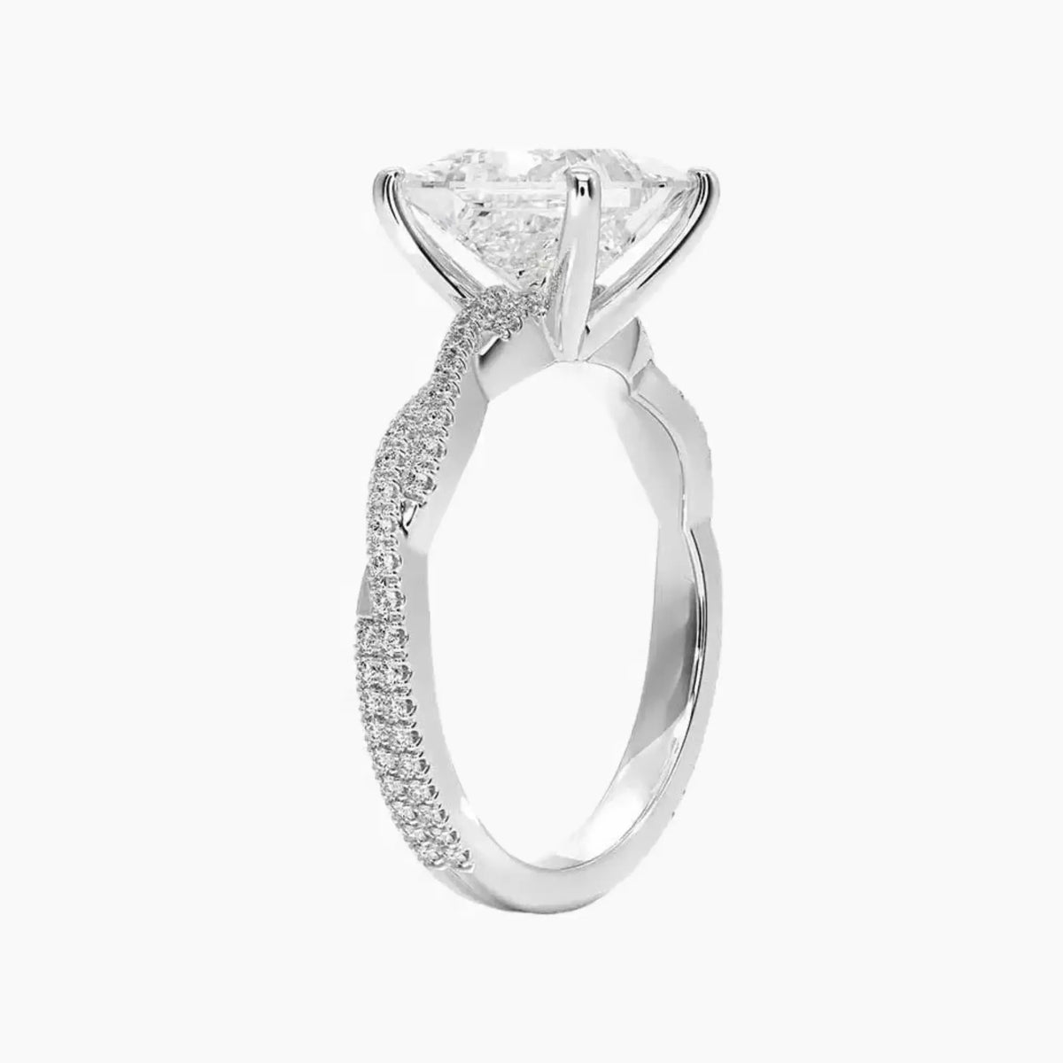 OBSER095 - Briar Solitaire Princess engagement ring setting view 2