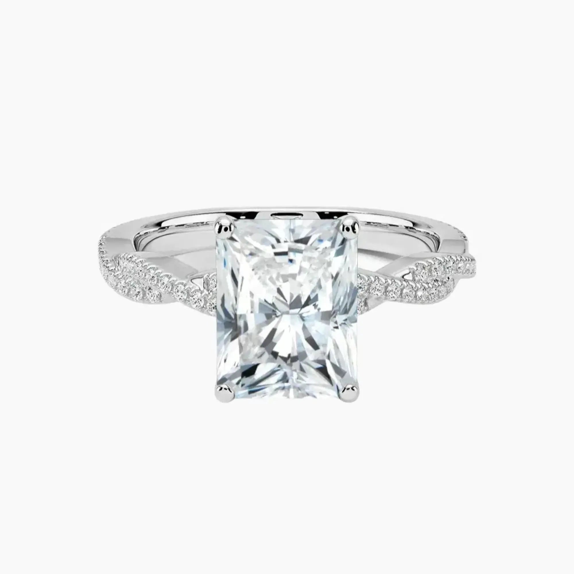 OBSER350 - Cassia Solitaire Radiant engagement ring setting view 1