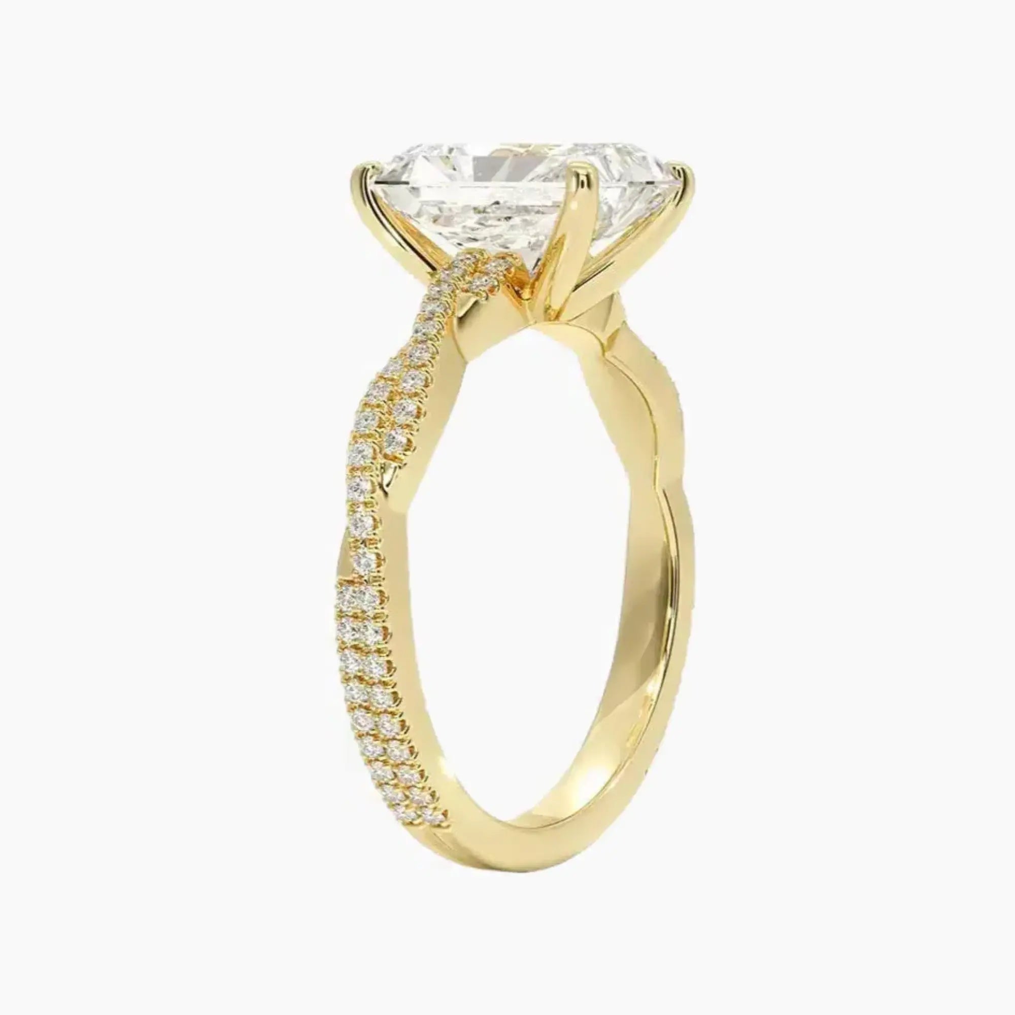 OBSER350 - Cassia Solitaire Radiant engagement ring setting view 8