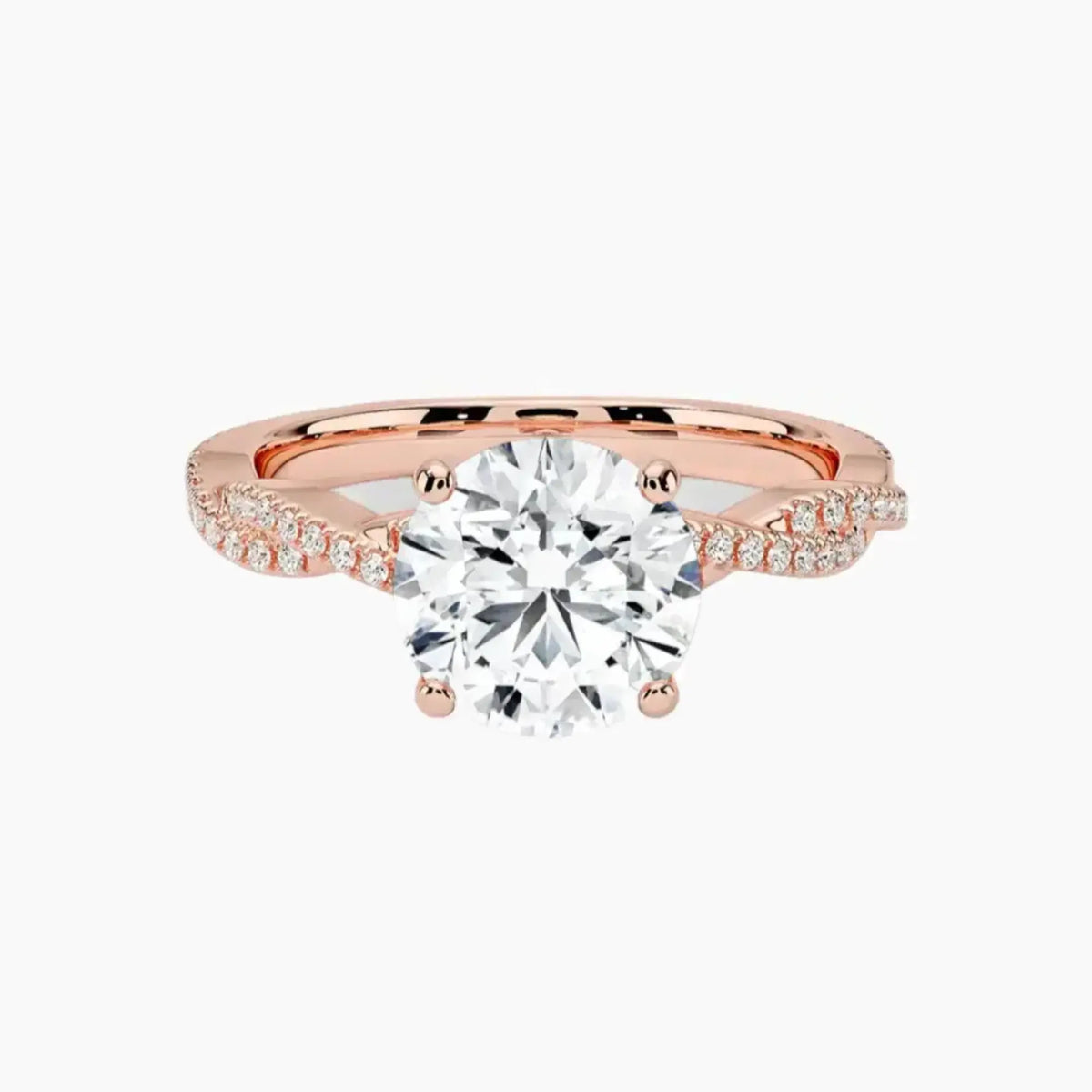 OBSER358 - Cassia Solitaire Round engagement ring setting view 4