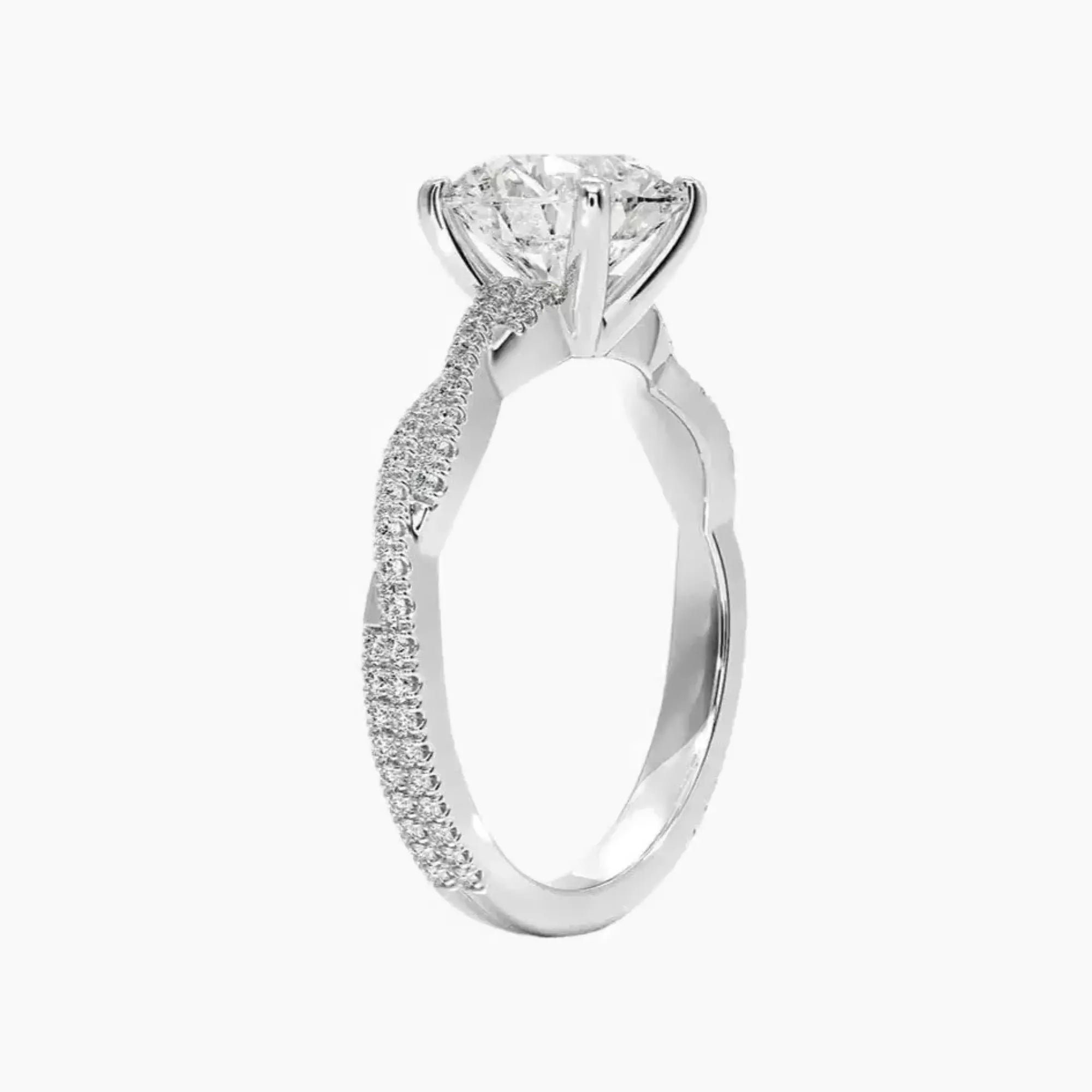 OBSER364 - Briar Solitaire Round engagement ring setting view 2