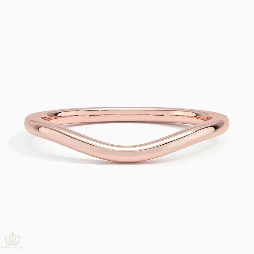 1.5mm Curved Wedding Band Ring - LR46 - Roselle Jewelry