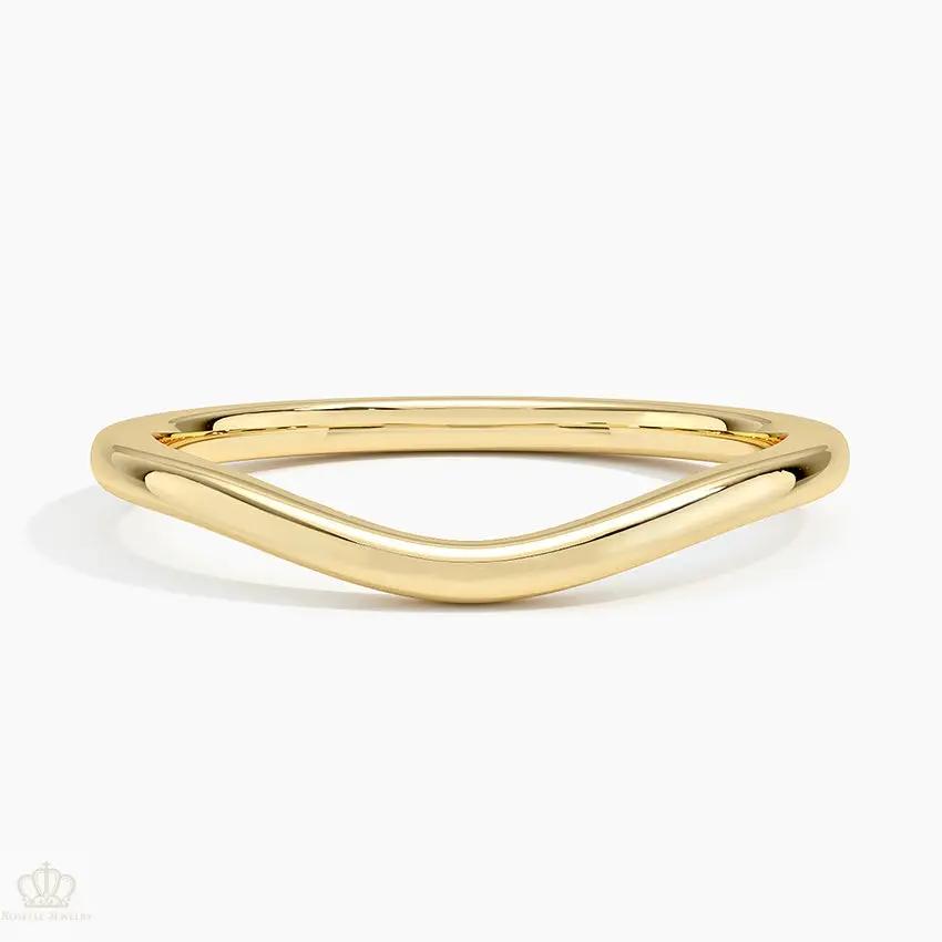 1.5mm Curved Wedding Band Ring - LR46 - Roselle Jewelry