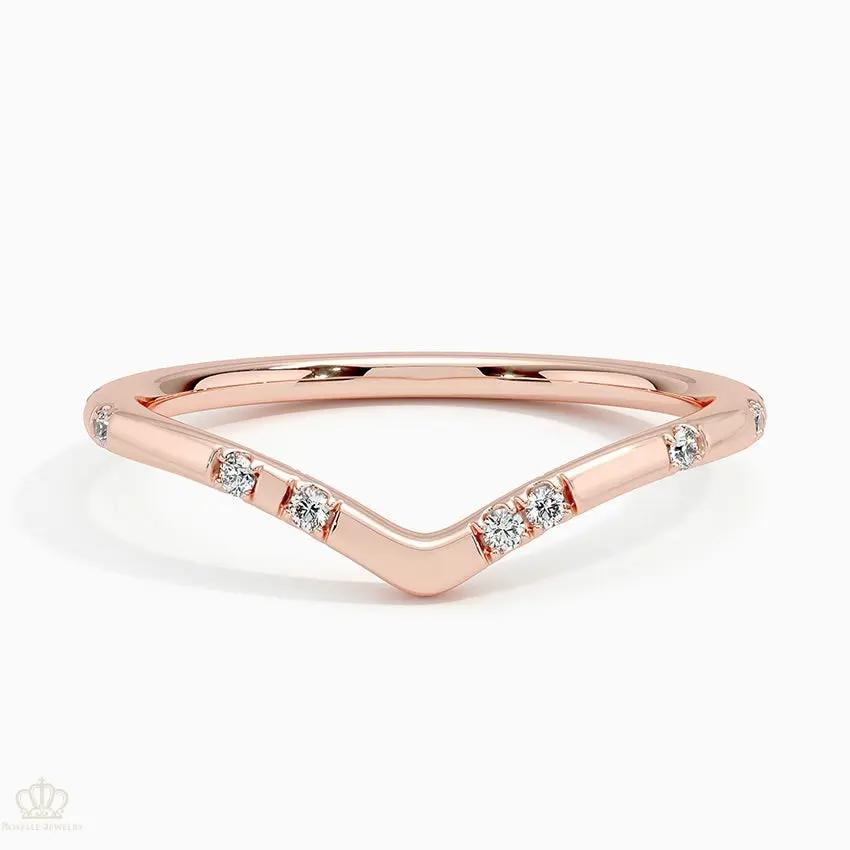 Astra Contour Wedding Band Ring - LR71 - Roselle Jewelry