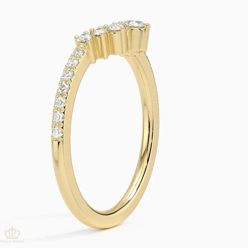Luxe Belle Wedding Band Ring - LR102 Camélia™