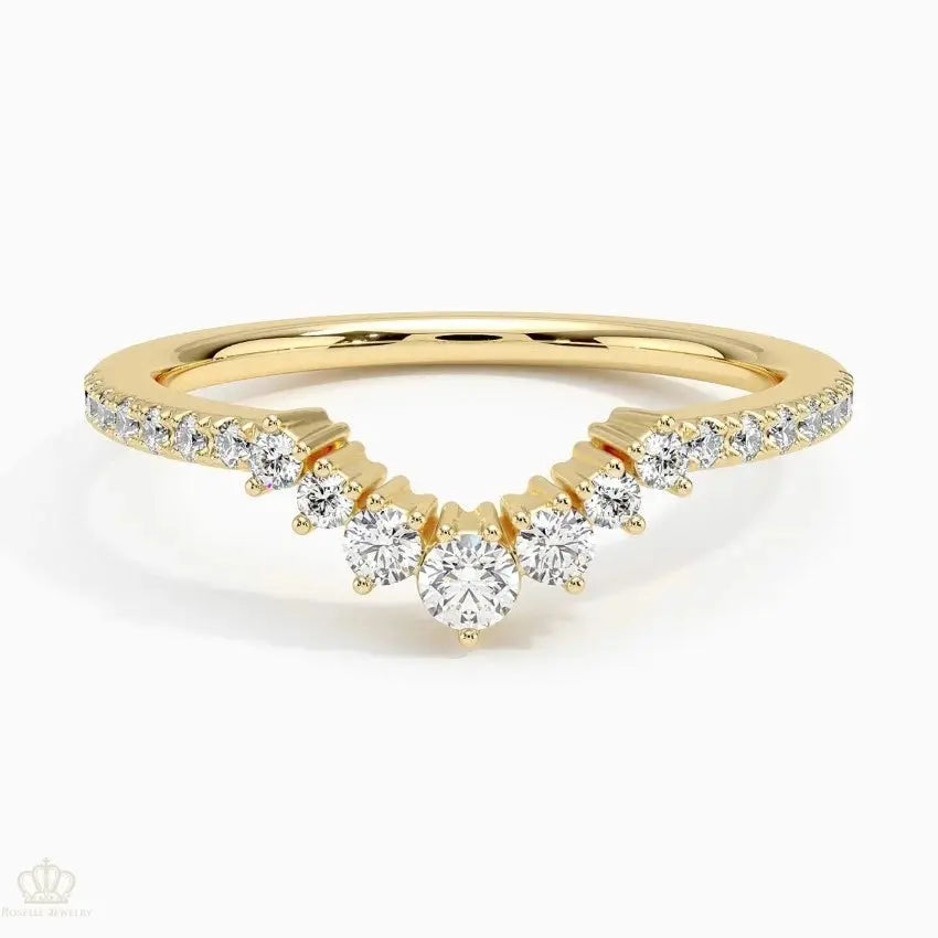 Luxe Belle Wedding Band Ring - LR102 Camélia™