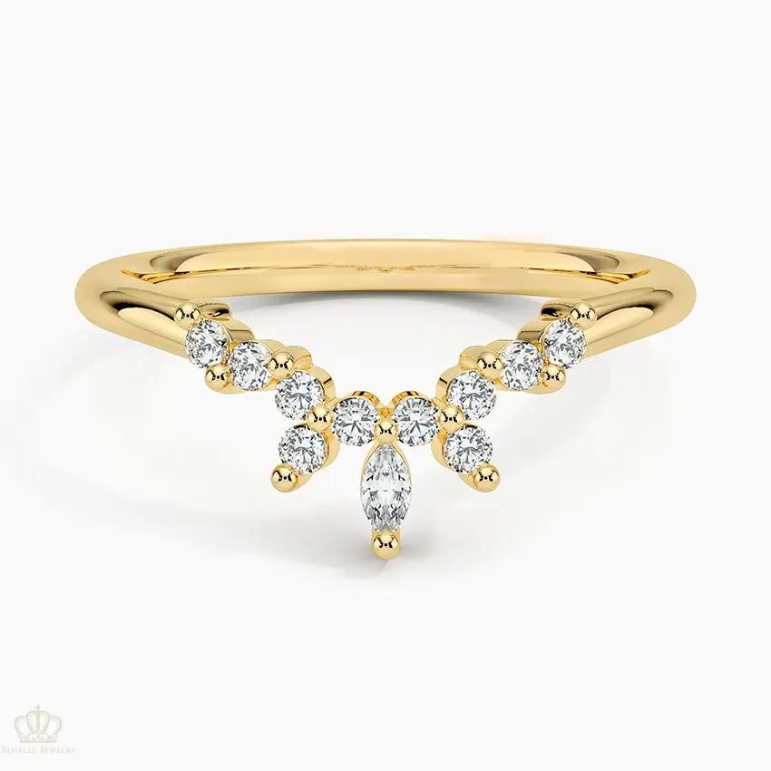 Luxe Nadia Contoured Wedding Band Ring - LR76 - Roselle Jewelry