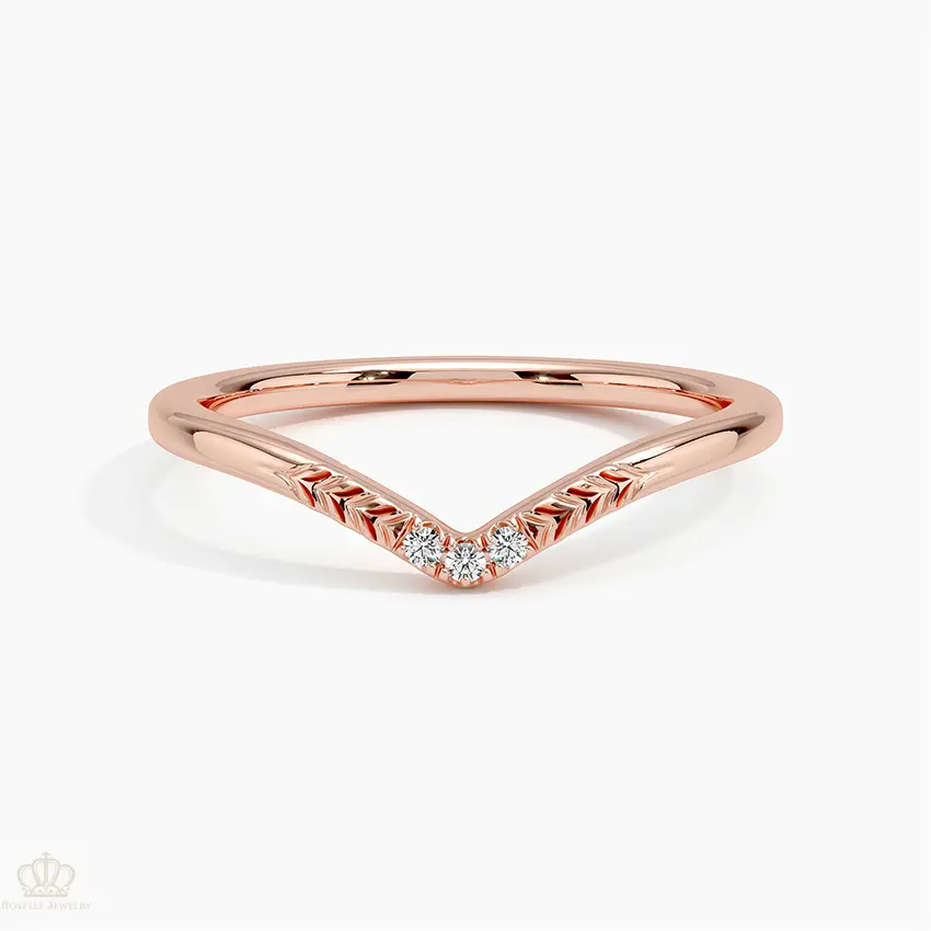 Laurel Contoured Wedding Band Ring - LR78 - Roselle Jewelry